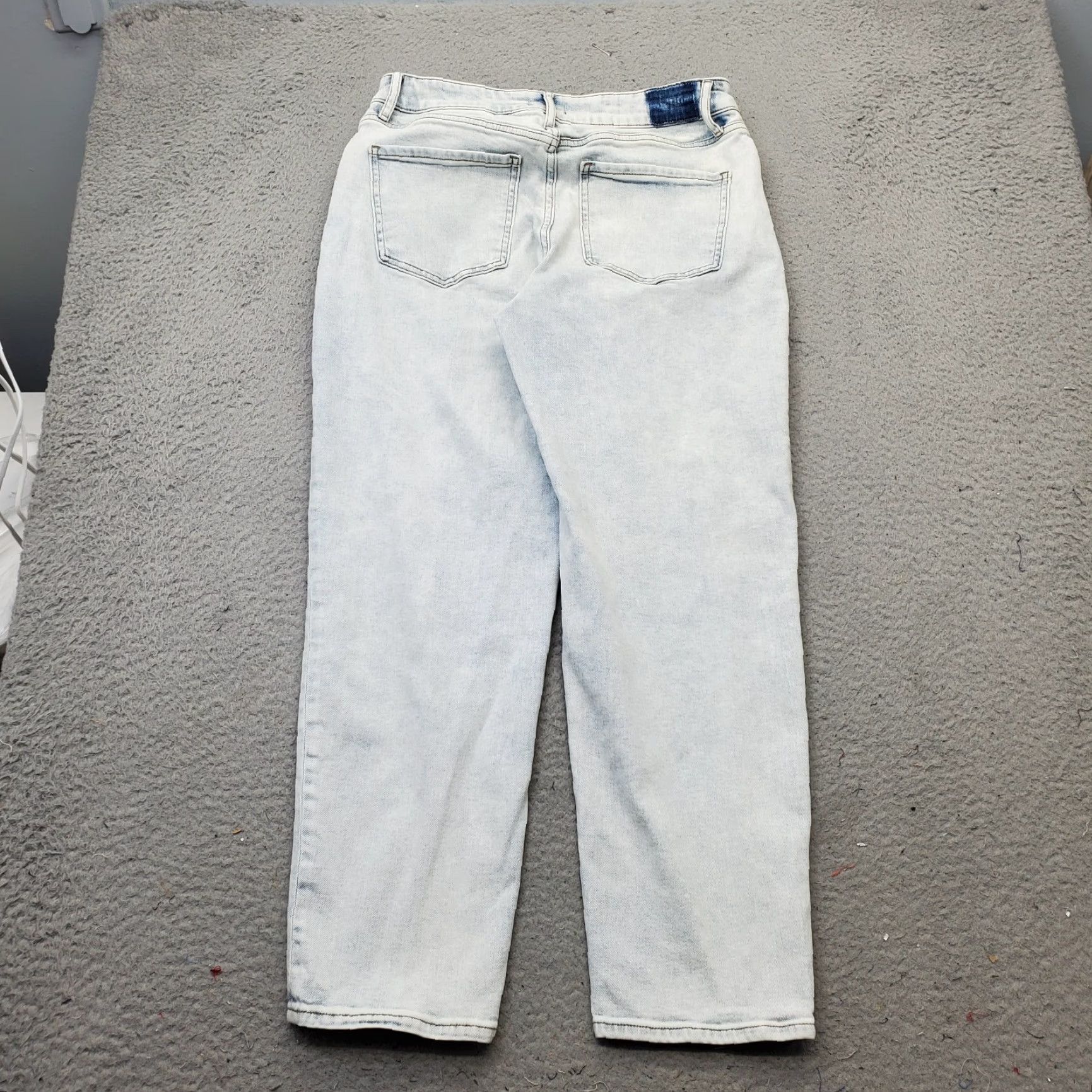Express Express Womens 8 Jeans Boyfriend Light Wash Mid Rise 27" Inseam 5-Pocket Denim Cotton Straight Leg Size 30" / US 8 / IT 44 - 2 Thumbnail