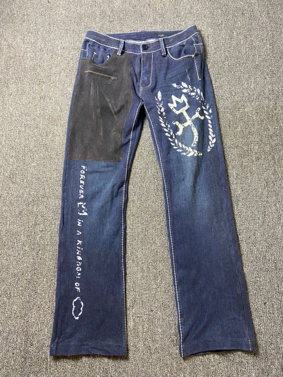 Jean Charles De Castelbajac Castelbajac Street Fashion Style Cotton Denim Pants (194) Size US 30 / EU 46 - 1 Thumbnail