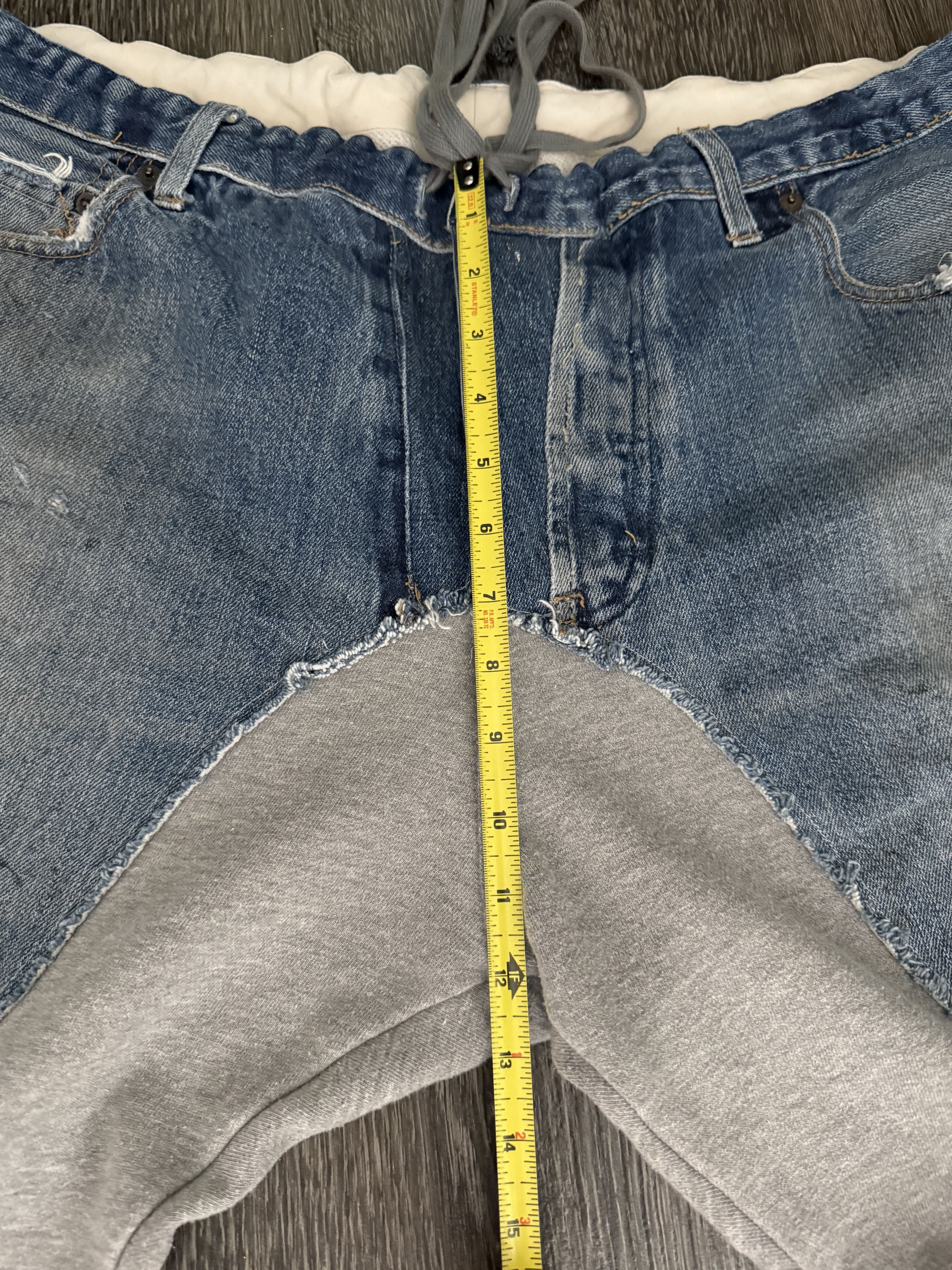 Greg Lauren Greg Lauren 50/50 hybrid denim-sweatpants Size US 43 - 12 Thumbnail