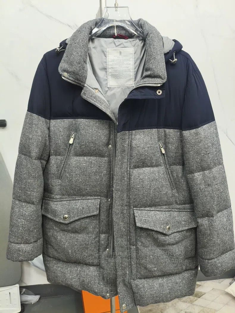 Brunello Cucinelli Brunello Cucinelli Autumn/Winter Wool Cashmere Down Jacket Size US M / EU 48-50 / 2 - 1 Thumbnail