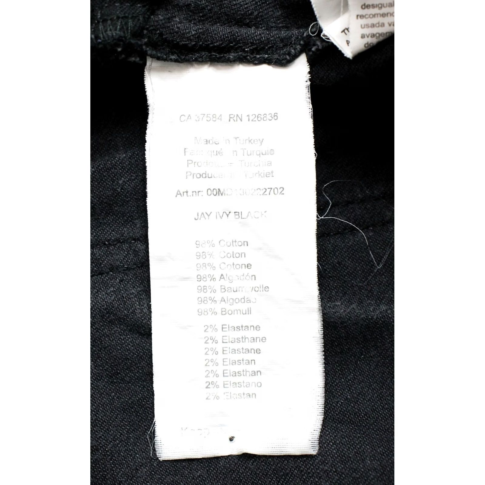 J.Lindeberg J. LINDEBERG Jay Ivy Black Jeans Slim Fit W33/L32 Mens Dark Stretch Whiskers Denim Casual Size US 33 - 7 Thumbnail