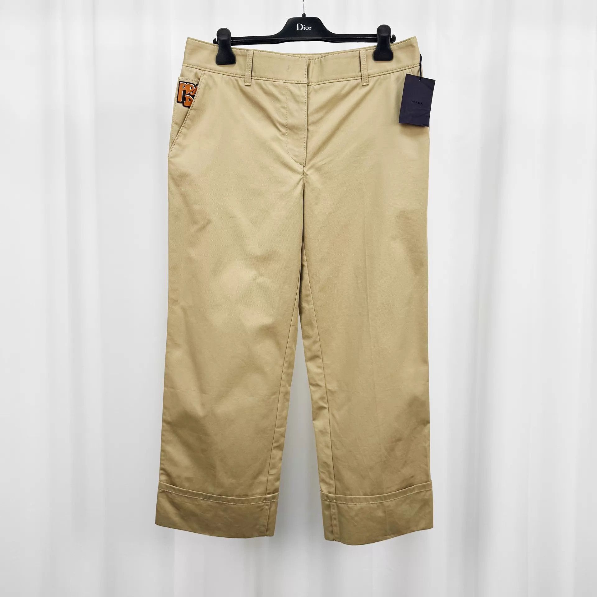 Prada Beige Cropped Casual Pants Size 30 Size US 30 / EU 46 - 1 Thumbnail
