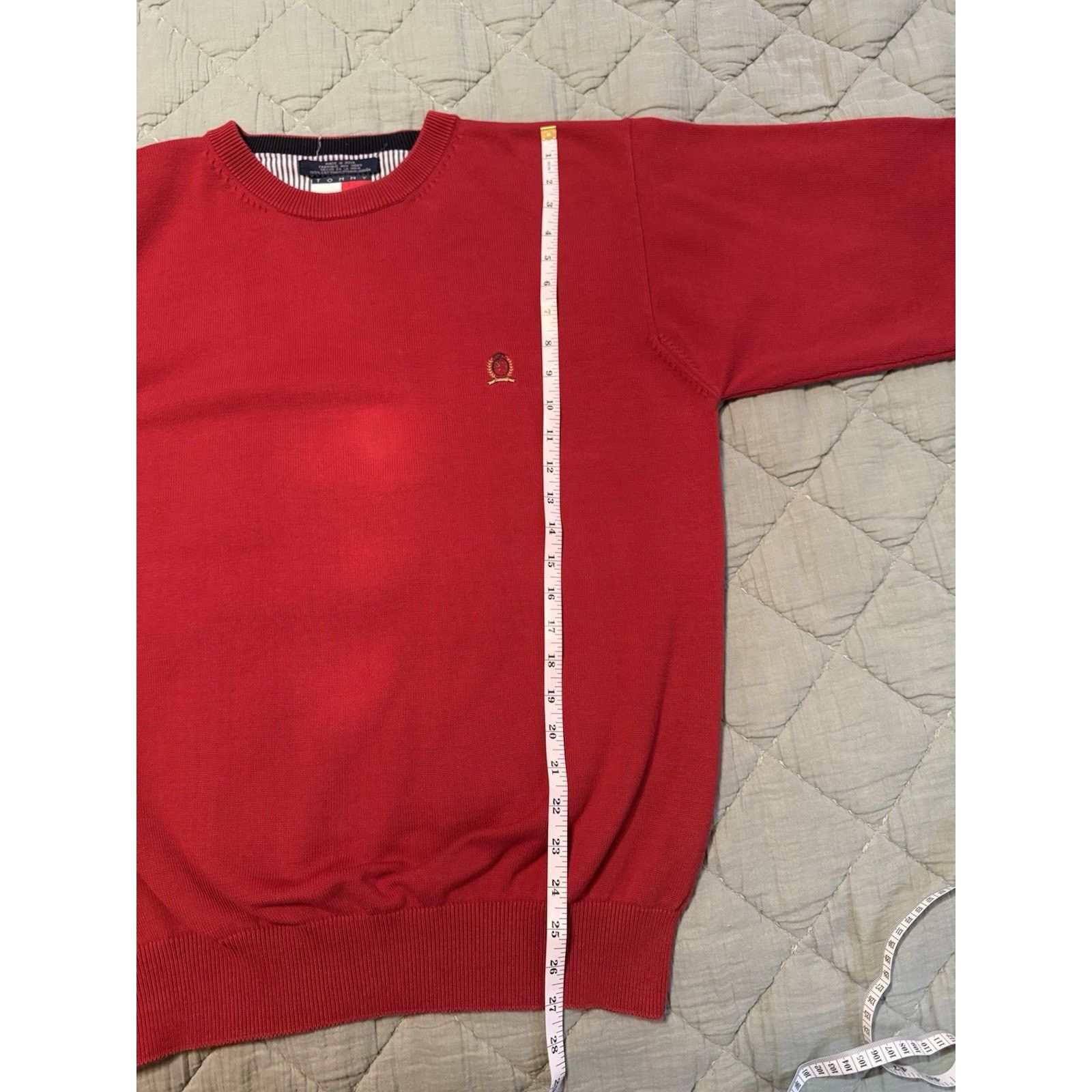 Tommy Hilfiger Tommy Hilfiger Vintage Men's Pullover Sweater Sz L Red logo Size US L / EU 52-54 / 3 - 7 Thumbnail