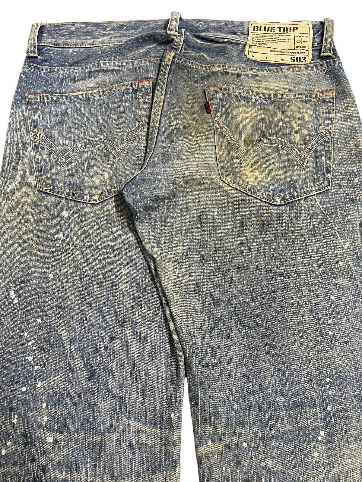 Edwin Vintage Japan Edwin 503 Mud Wash Paint Splatter Loose Jeans Size US 34 / EU 50 - 6 Thumbnail