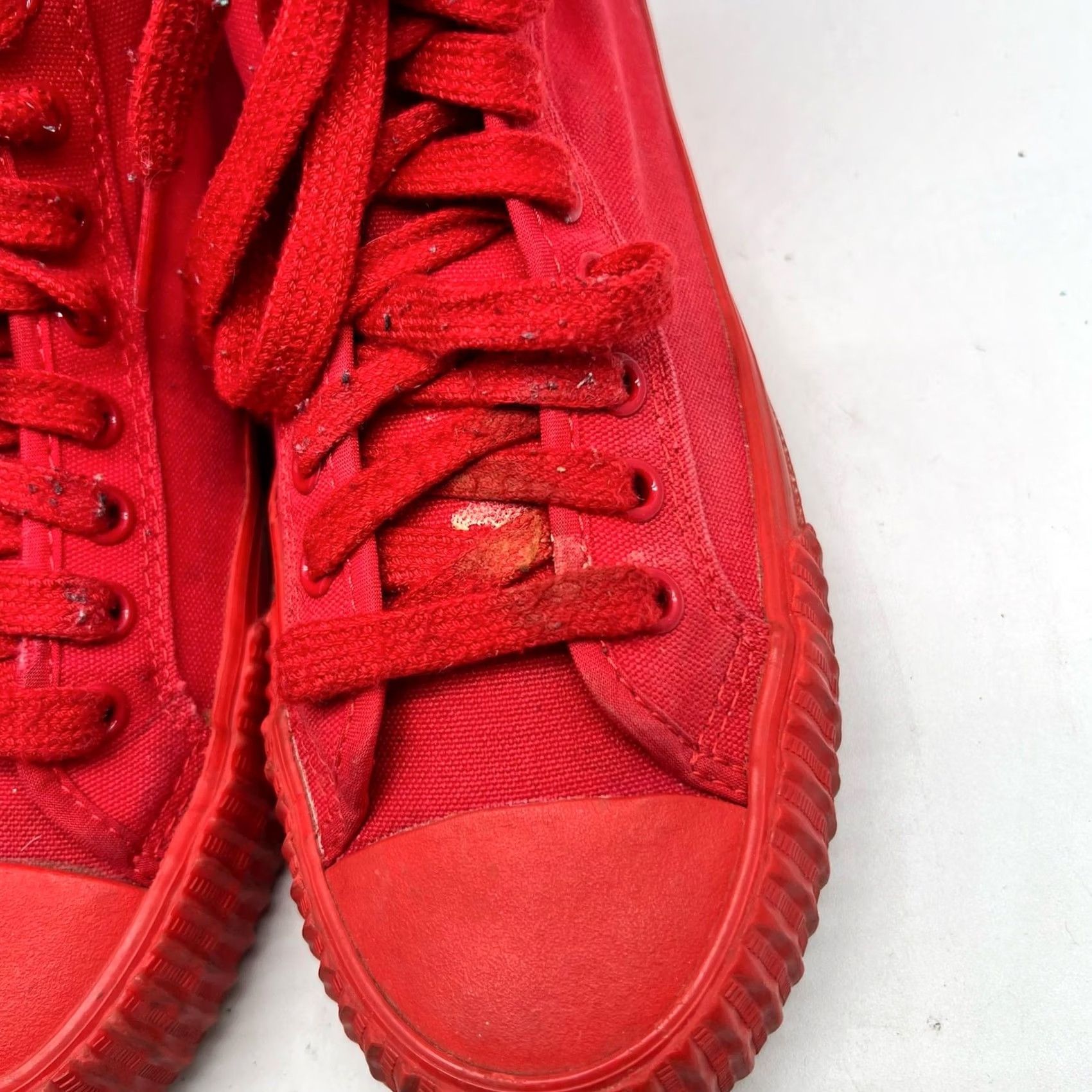 Vintage PF Flyers Shoes Womens 8.5 Center Hi Red Canvas High Top Sneakers Skate Womens Shoes Red 8.5 Sneakers Size M / US 6-8 / IT 42-44 - 5 Thumbnail