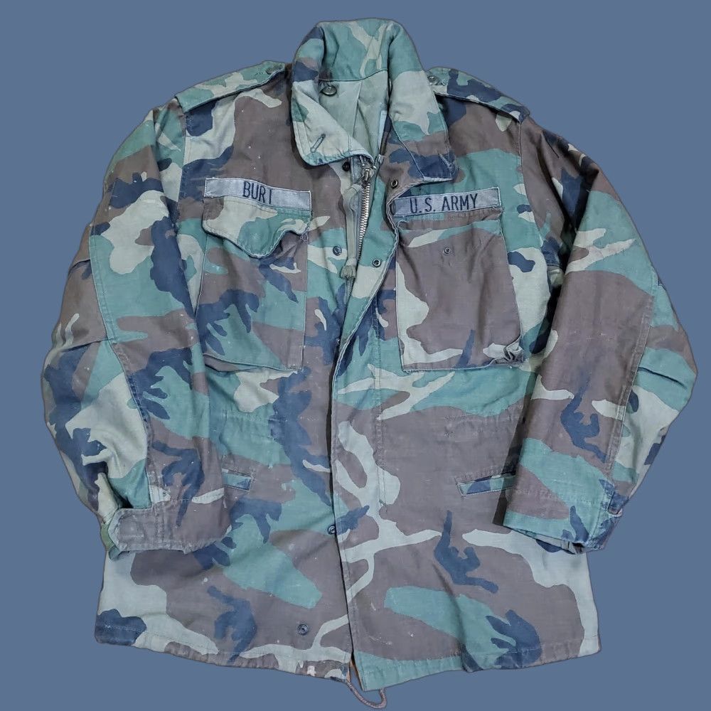Vintage VINTAGE John Ownbey Company Jacket Mens Small Woodland Camo M65 Field Coat 80s Size US S / EU 44-46 / 1 - 1 Thumbnail