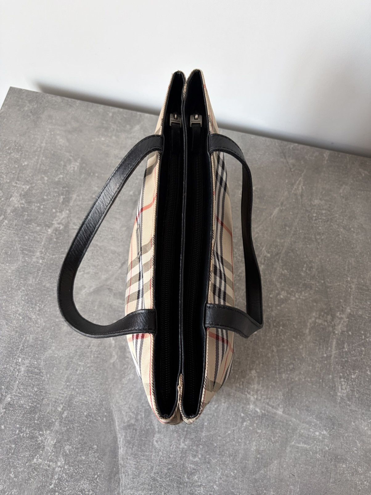 Burberry Rare Burberry Blue Label Tote Nova Check Beige Canvas Bag Size ONE SIZE - 8 Thumbnail