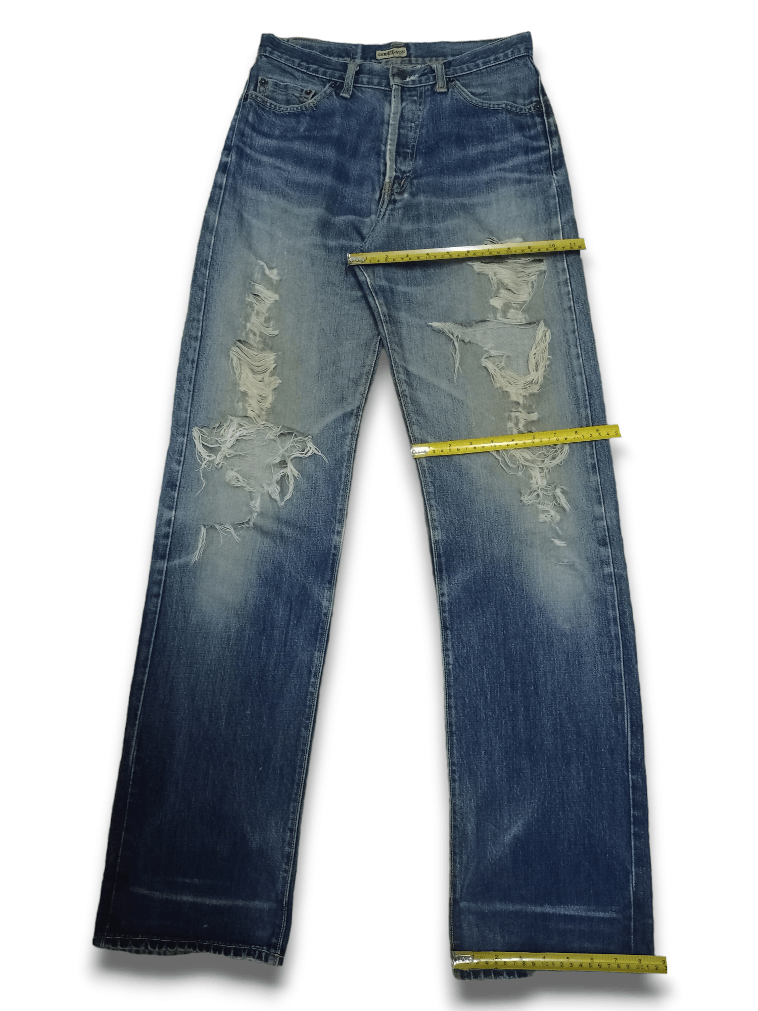 Chevignon Vintage Chevignon Blue Wash Distressed Loose Jeans Size US 28 / EU 44 - 14 Thumbnail
