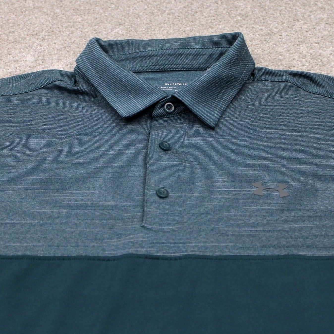 Under Armour Under Armour Polo Shirt Mens 2XL Green HeatGear Polo Short Sleeve Casual Golf Regular Fit Size US XXL / EU 58 / 5 - 4 Thumbnail