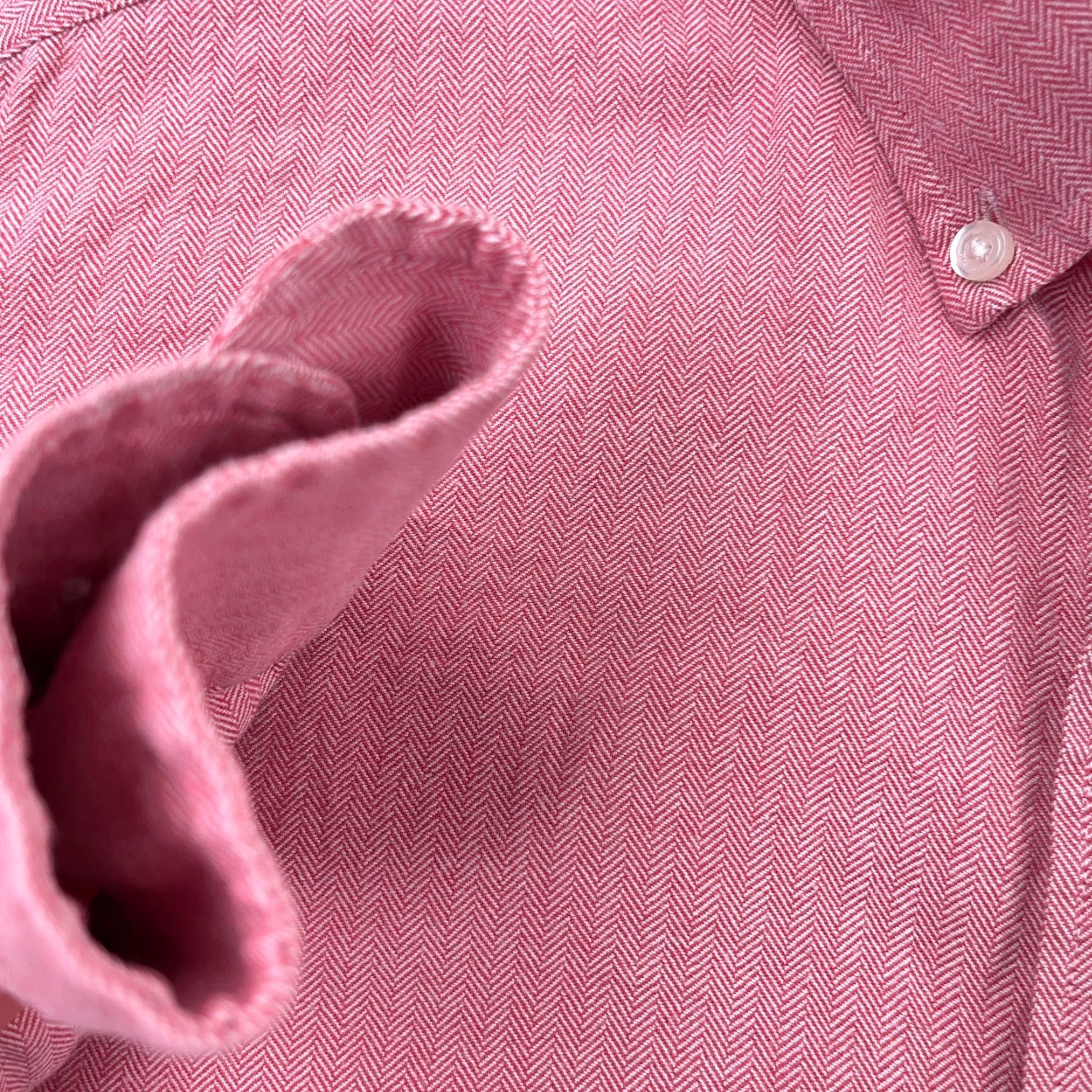 UNTUCKit UNTUCKit Shirt Men Large Pink Slim Fit Button Up Dress Casual Cotton Herringbone Size US L / EU 52-54 / 3 - 7 Thumbnail