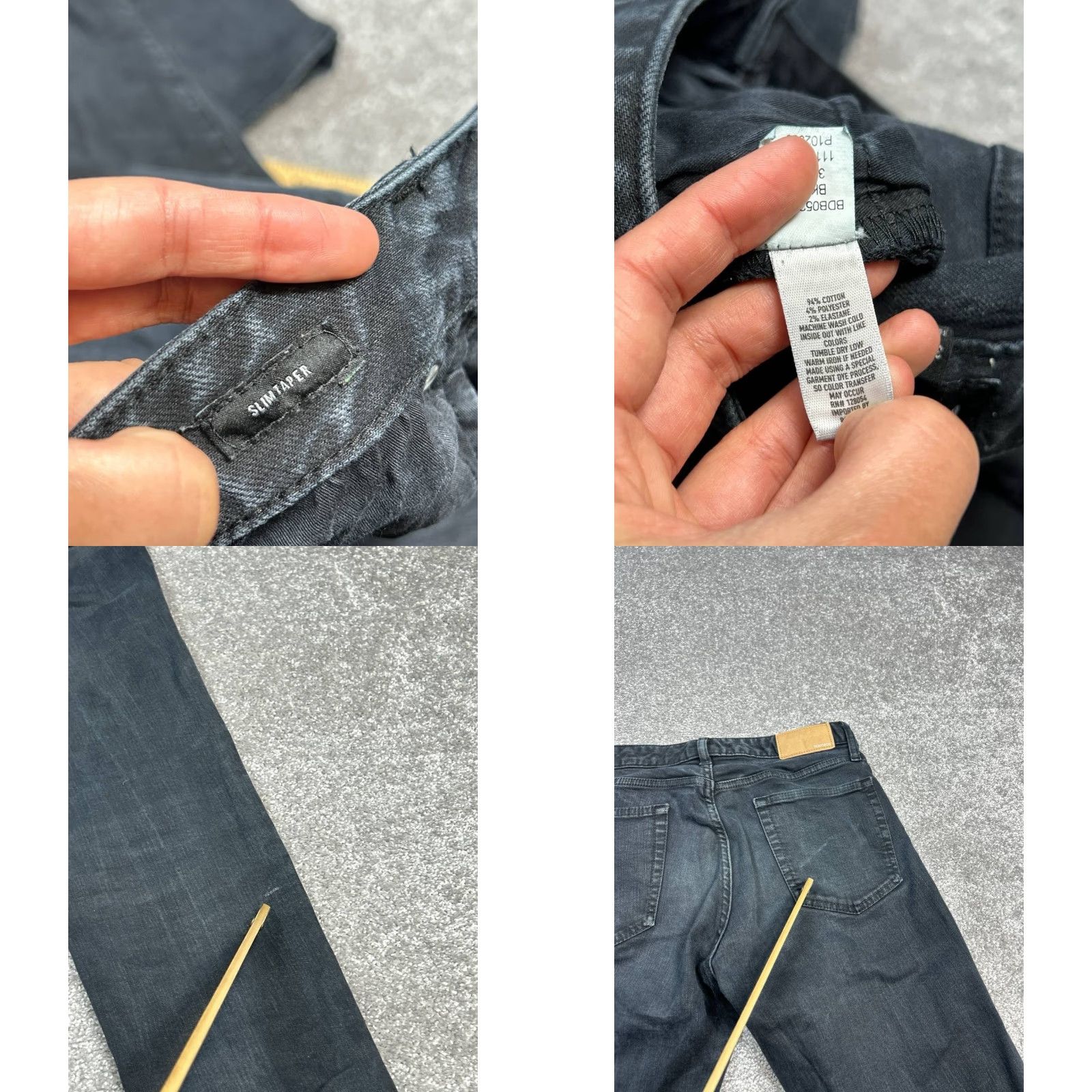 Bonobos Bonobos Slim Tapered Jeans Mens 30 Black Denim Cotton Stretch Low Rise 30x31 Jeans Mens Black Bonobos Slim Taper Size US 30 / EU 46 - 9 Thumbnail