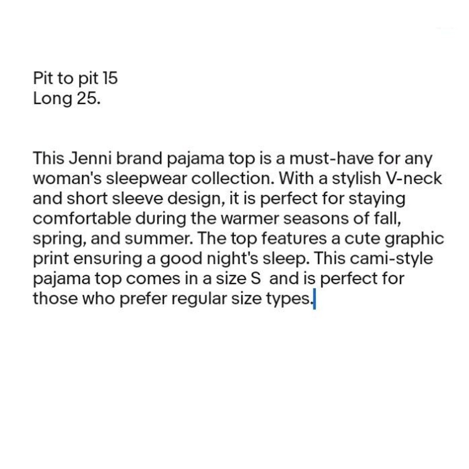 Other Pajama Top Jenni Woman Size S Blue. This Is My Hot Mess Size S / US 4 / IT 40 - 7 Thumbnail