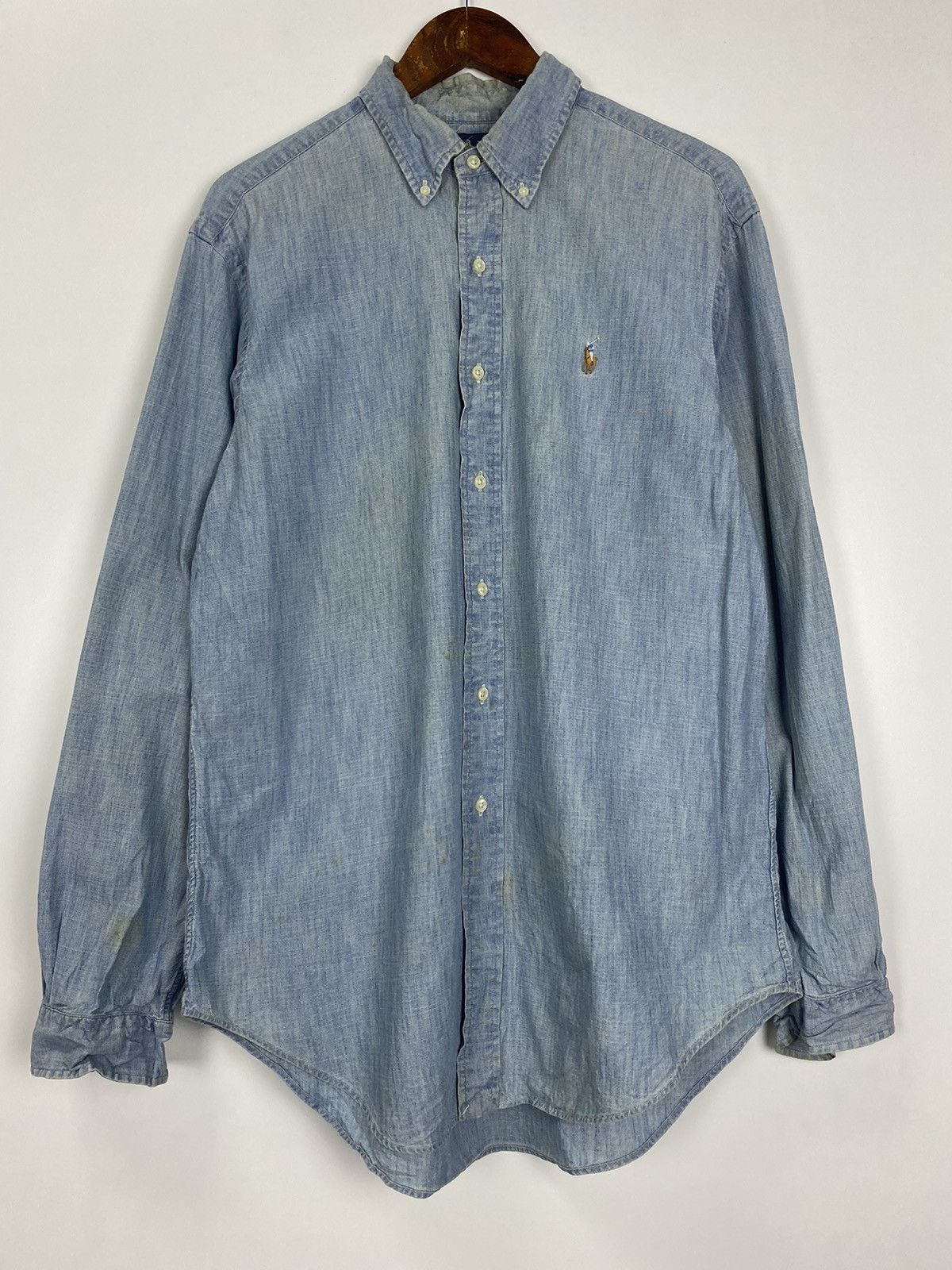 Polo Ralph Lauren × Ralph Lauren × Vintage Vintage Ralph Lauren button up denim Size US L / EU 52-54 / 3 - 3 Thumbnail