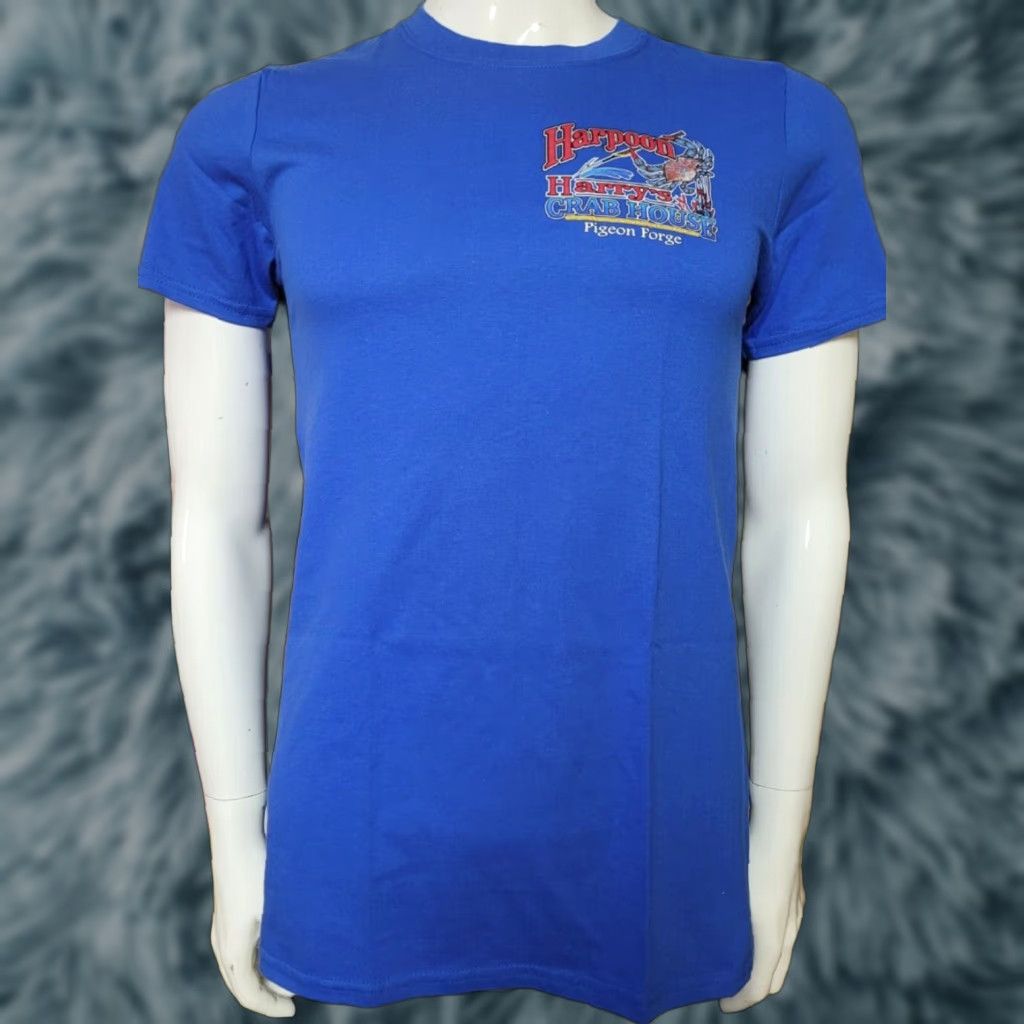 Gildan Harpoon Harry's Crab House T-Shirt Small Mens Blue Gildan Ultra Cotton VINTAGE Restaurant Beach 90s Pigeon Forge TN Size US S / EU 44-46 / 1 - 1 Thumbnail
