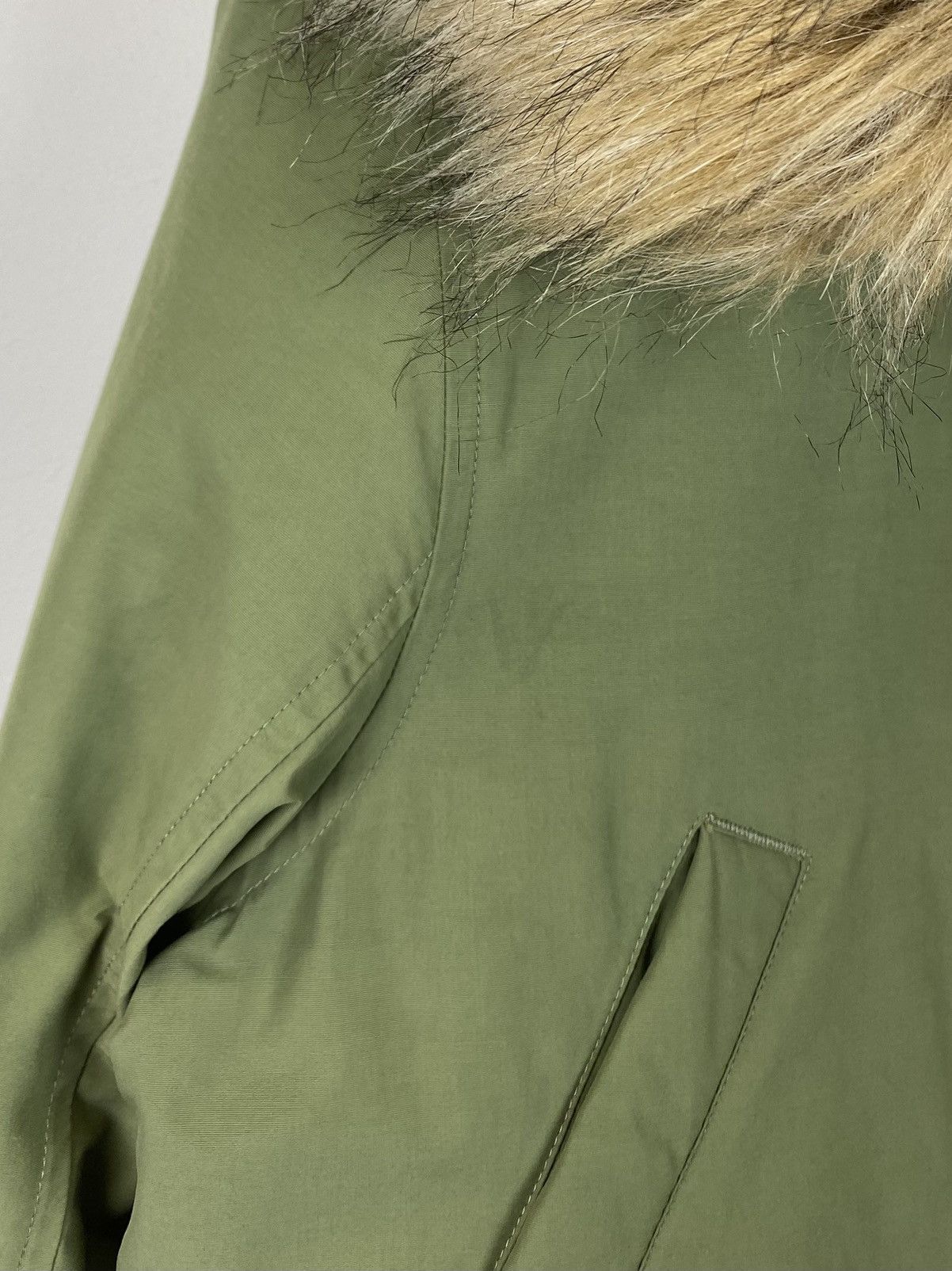 Levi's Levi’s Full Zip Parka Jacket Faux Fur Hood Size S Green Top Size S / US 4 / IT 40 - 5 Thumbnail