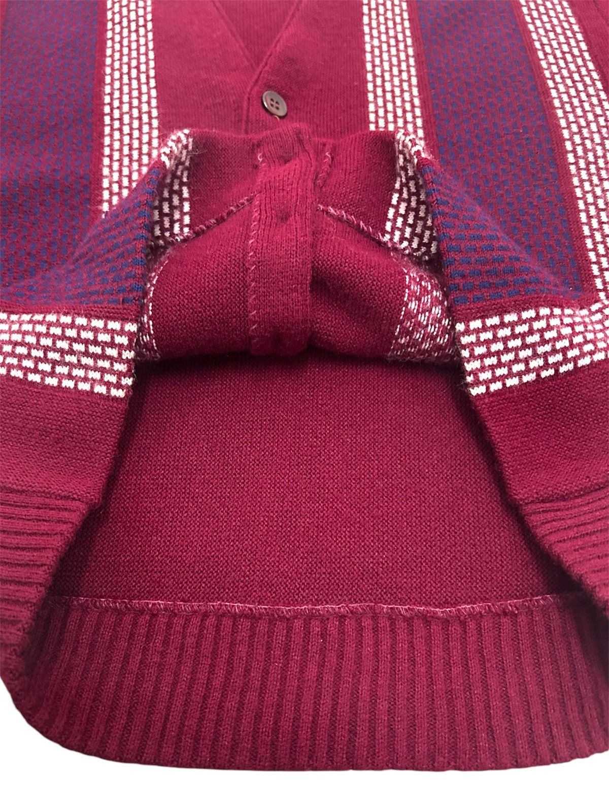 Vintage Vintage 1960s Lord James Striped Acrylic Cardigan Size US M / EU 48-50 / 2 - 6 Thumbnail