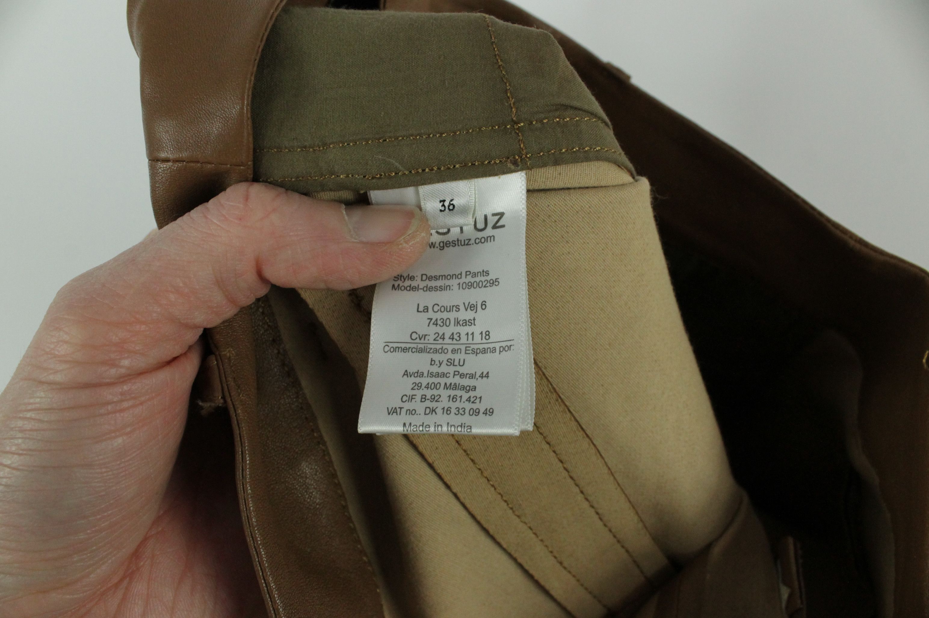 Genuine Leather × Gestuz Gestuz Desmond Brown Lamb Leather Flare Pants Size 26" / US 2 / IT 38 - 12 Thumbnail