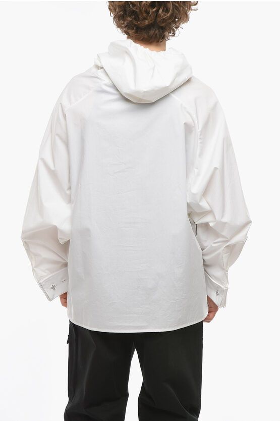 Raf Simons o1y0325 Logo Hoodie in White Size US L / EU 52-54 / 3 - 3 Thumbnail