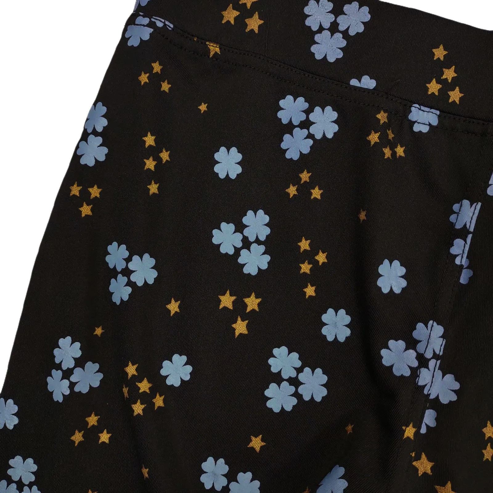 Tipsy Elves Tipsy Elves Women's S Shamrock Clover & Gold Stars Leggings Size 28" / US 6 / IT 42 - 3 Thumbnail