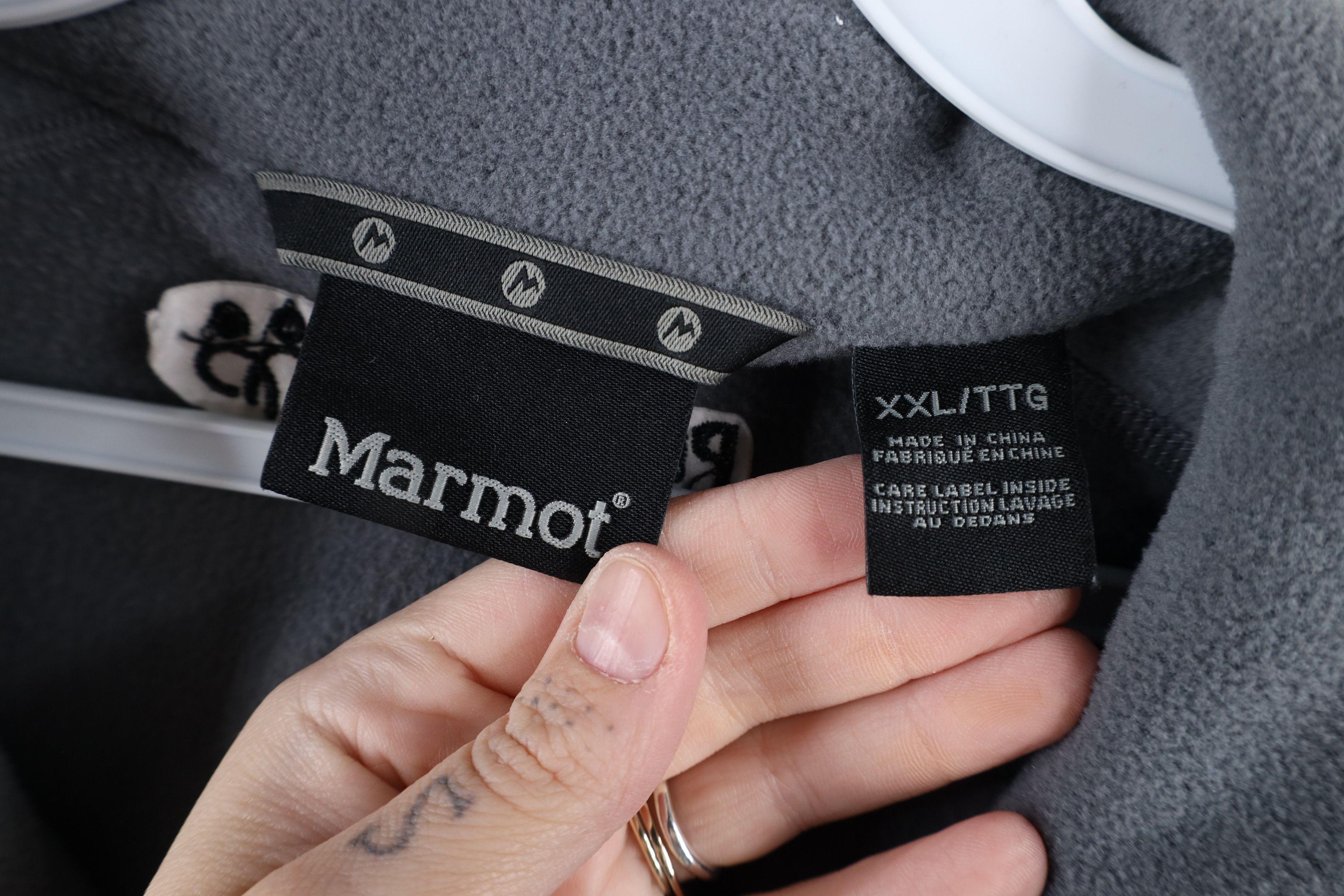 Marmot × Vintage Marmot Out Full Zip Fleece Vest Jacket Gray Polyester Size US XXL / EU 58 / 5 - 6 Thumbnail