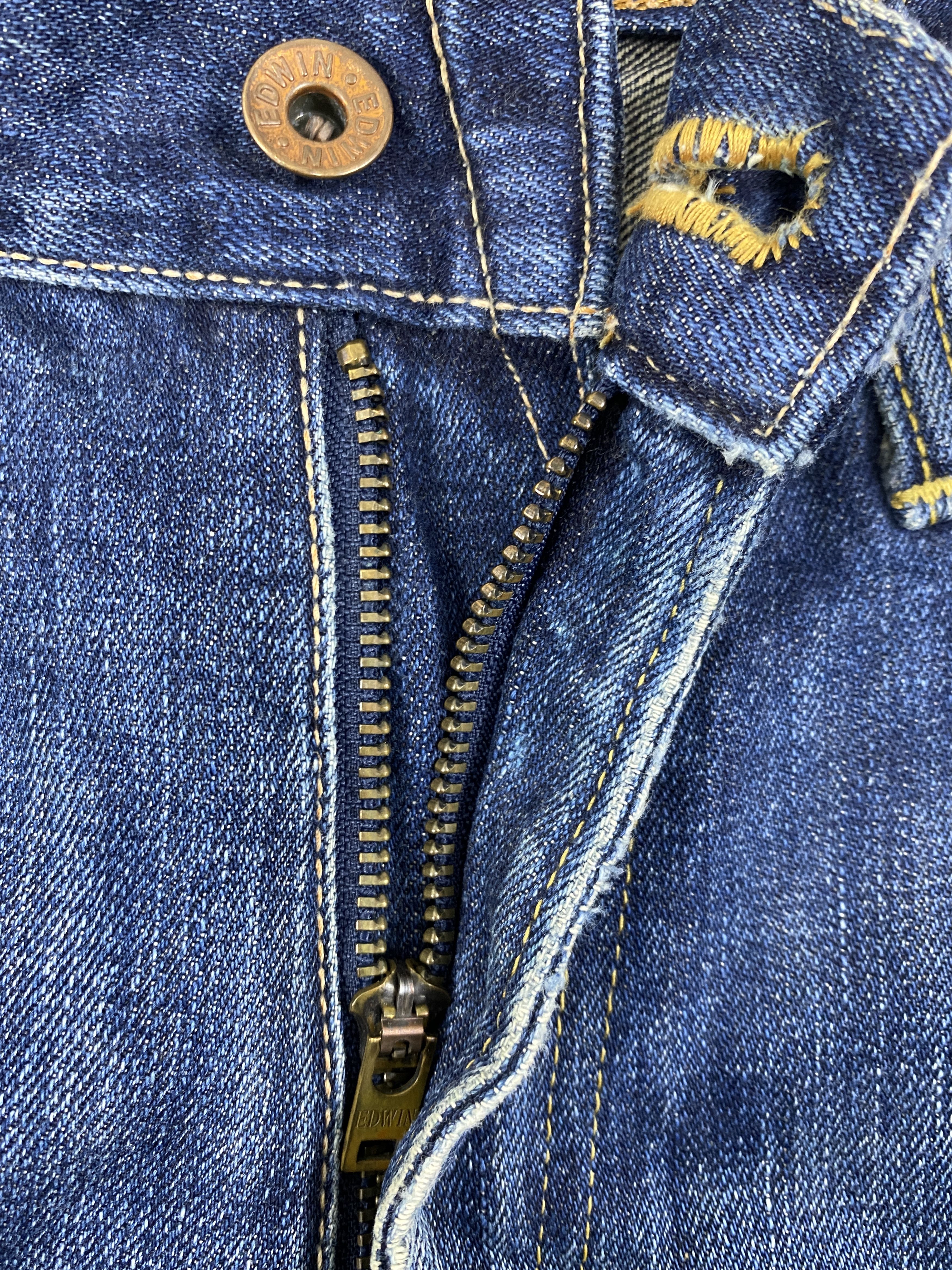 Edwin EDWIN 505ZX SELVEDGE FADED DISTRESSED DENIM 32x29- JN3865 Size US 32 / EU 48 - 6 Thumbnail
