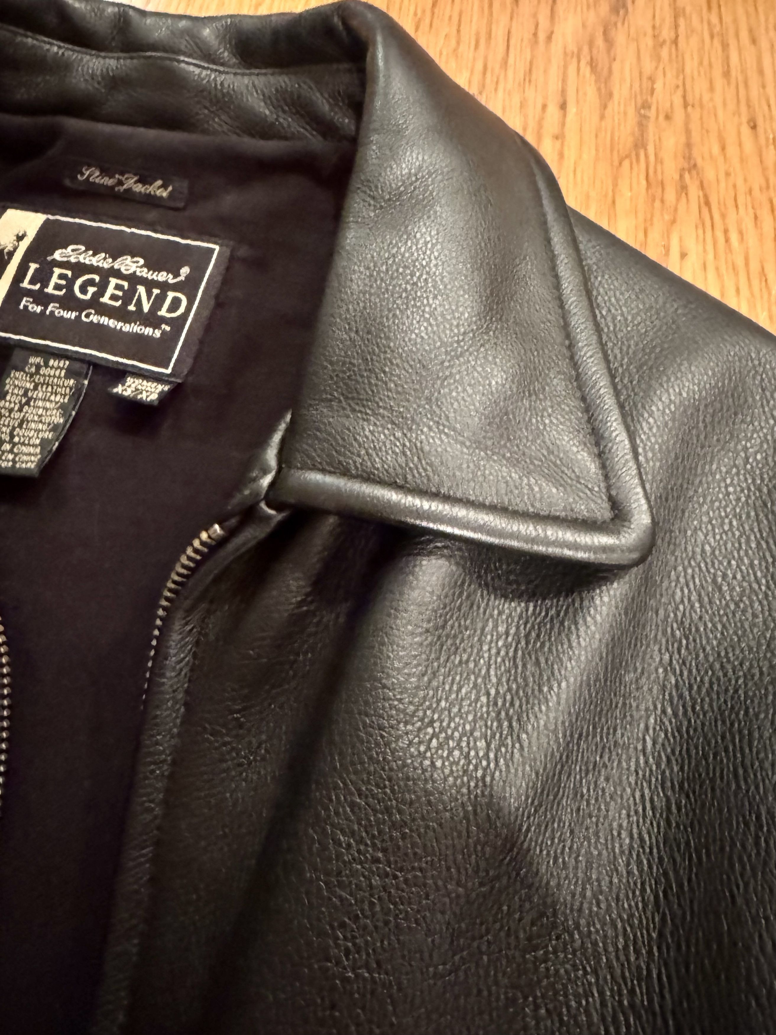 Eddie Bauer Leather Bomber Jacket - Eddie Bauer “Legend” Size XS / US 0-2 / IT 36-38 - 3 Thumbnail