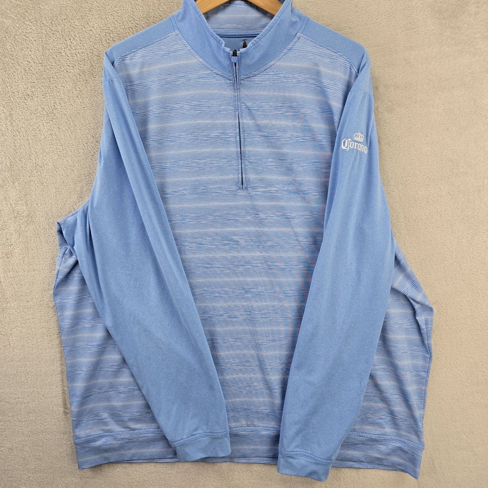 johnnie-O Johnnie-O Golf Pullover Bert 1/4 Zip XXL Striped Corona Logo Size US XXL / EU 58 / 5 - 3 Thumbnail