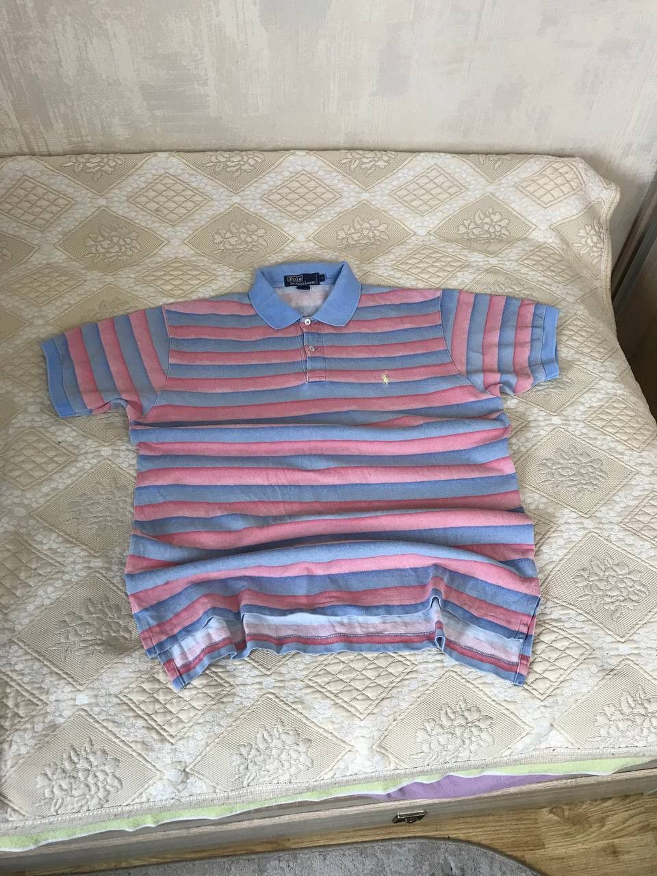 Polo Ralph Lauren 🔥 Vintage Polo Ralph Lauren Striped Gradient Polo Shirt Tee Size US L / EU 52-54 / 3 - 5 Thumbnail