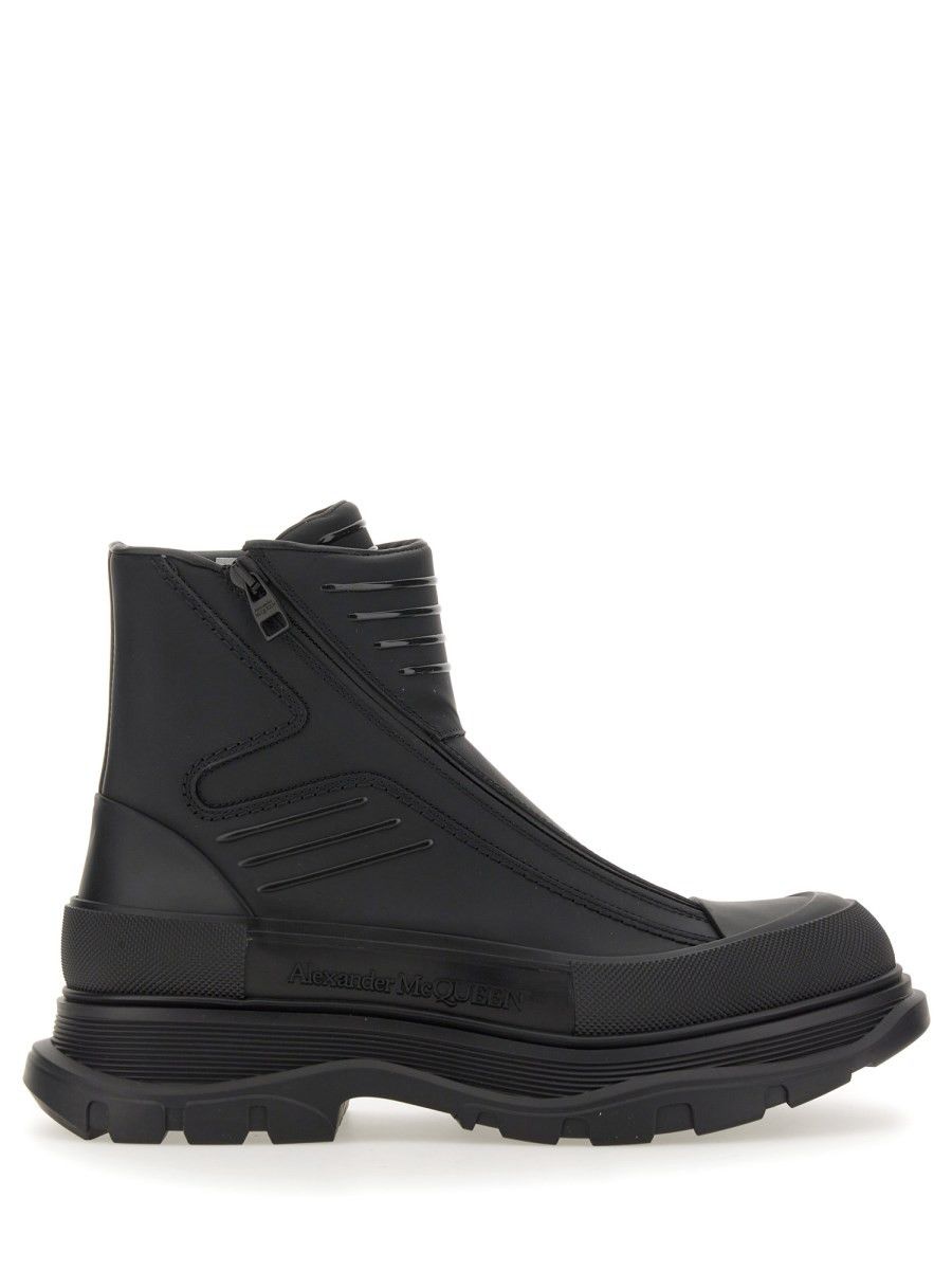 Alexander McQueen o1y1024 Ankle Boots in Black Size US 12 / EU 45 - 1 Thumbnail