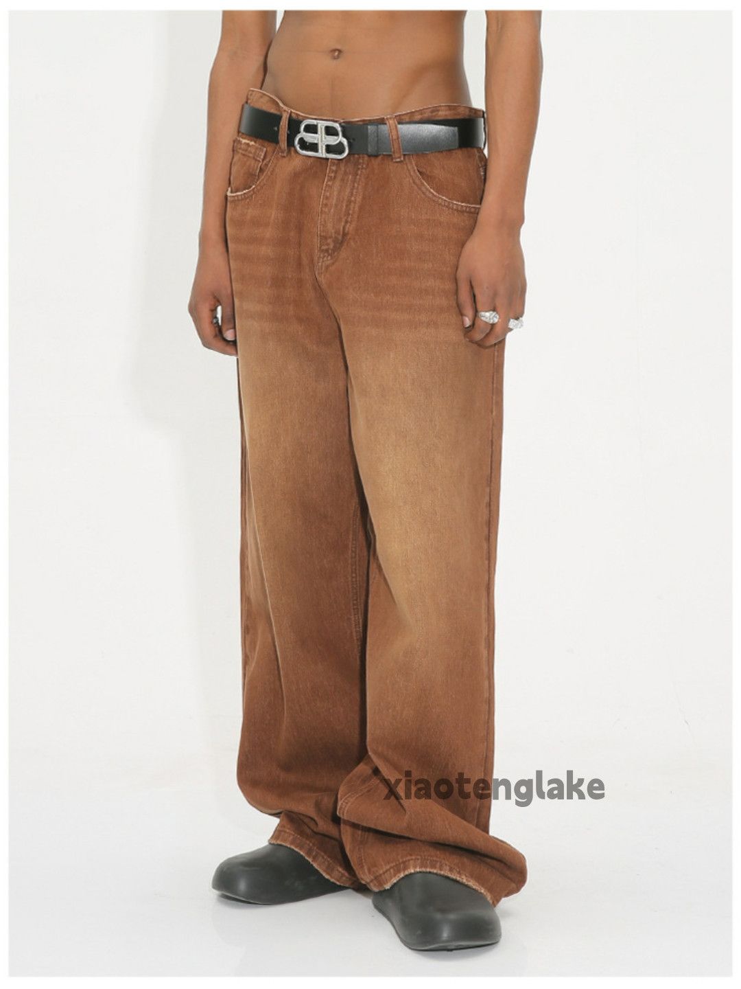 Jean × Vintage washed faded cleanfit yuppie loose baggy jeans Size US 32 / EU 48 - 4 Thumbnail