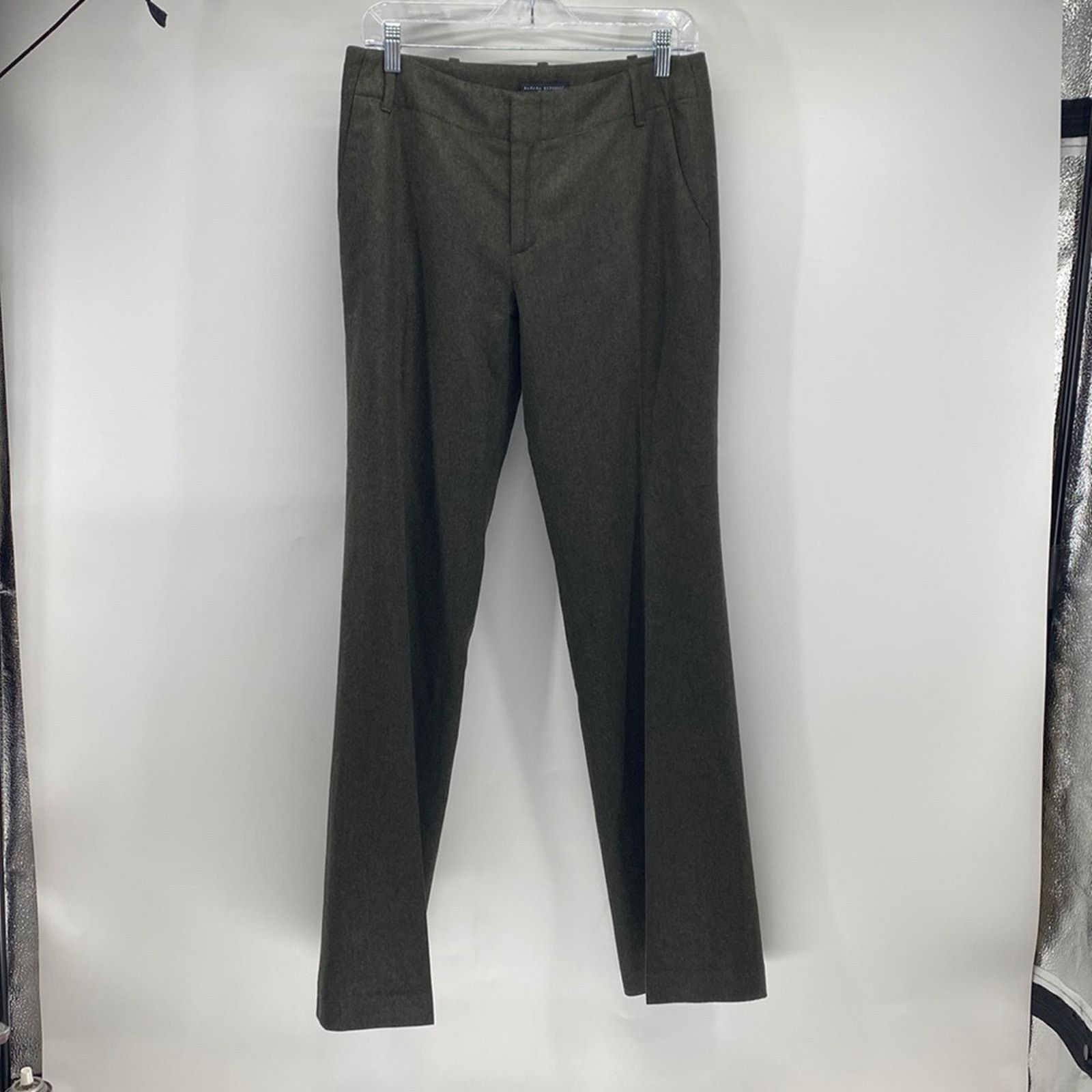 Banana Republic Banana Republic wool cashmere Martin wide leg pant green Size 28" / US 6 / IT 42 - 1 Thumbnail