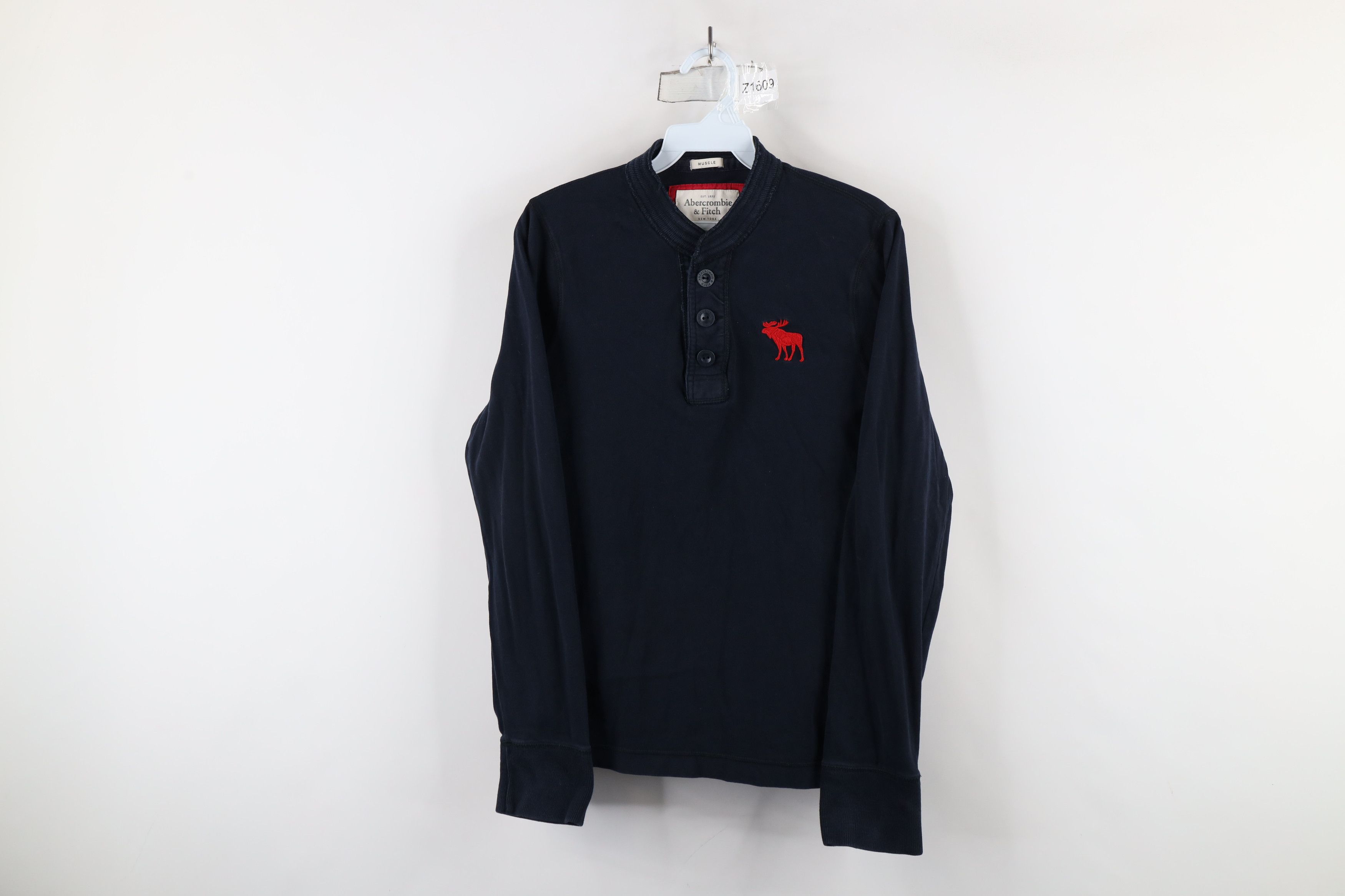 Abercrombie & Fitch Vintage Abercrombie & Fitch Faded Long Sleeve Henley T-Shirt Size US L / EU 52-54 / 3 - 1 Thumbnail