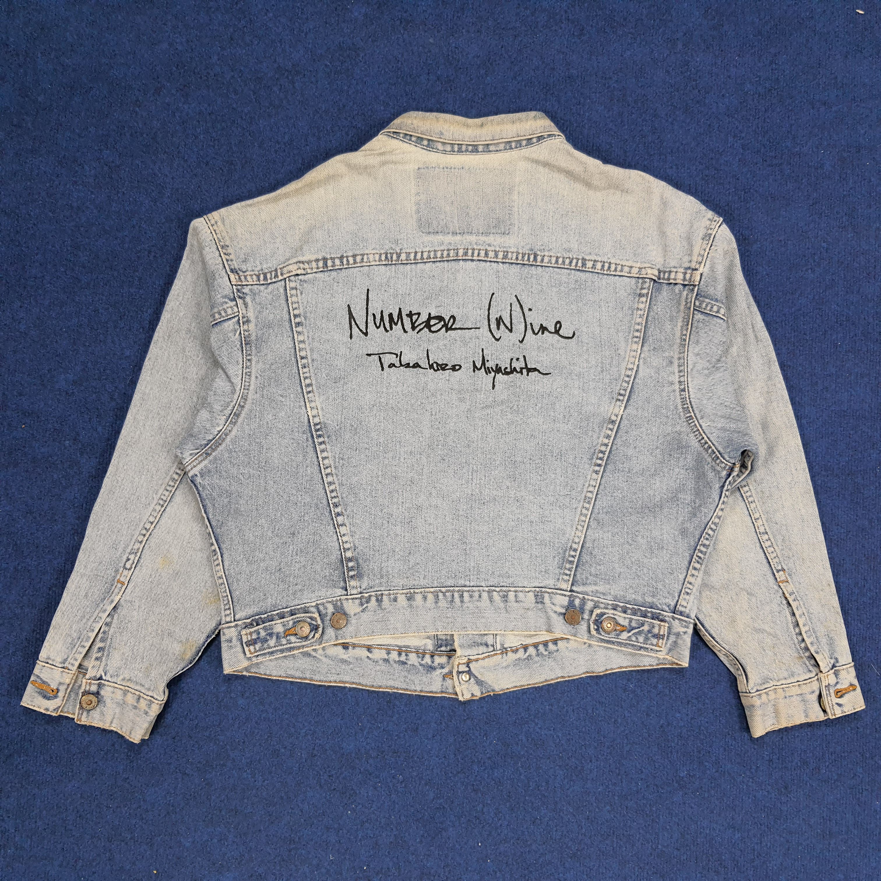 Japanese Brand × Levi's × Vintage Vintage Levi's Custom Number Nine Logo Denim Jacket Size US L / EU 52-54 / 3 - 1 Thumbnail