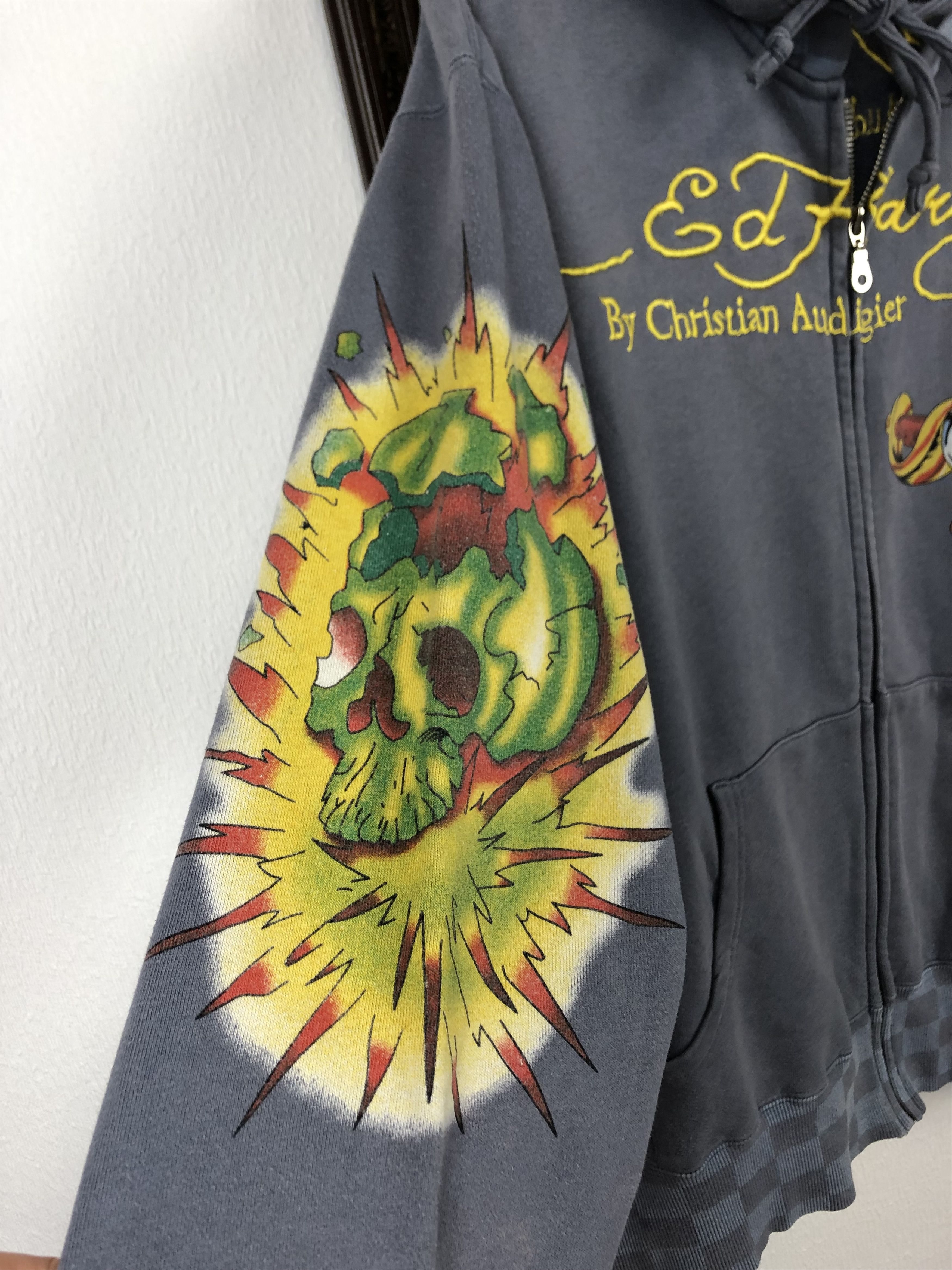 Ed Hardy × Vintage Vintage Ed Hardy Hoodie Jacket Rare Skull Hype Size US L / EU 52-54 / 3 - 7 Thumbnail