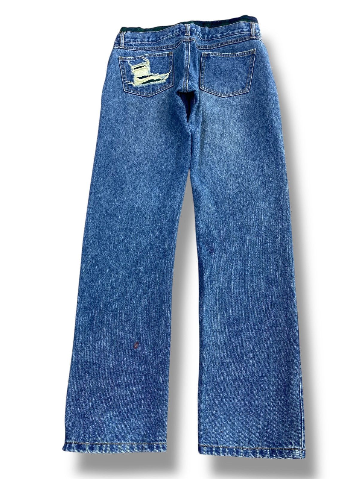 Japanese Brand Japanese Brand Acid Blue Wash Style Distressed Jeans Size US 30 / EU 46 - 3 Thumbnail