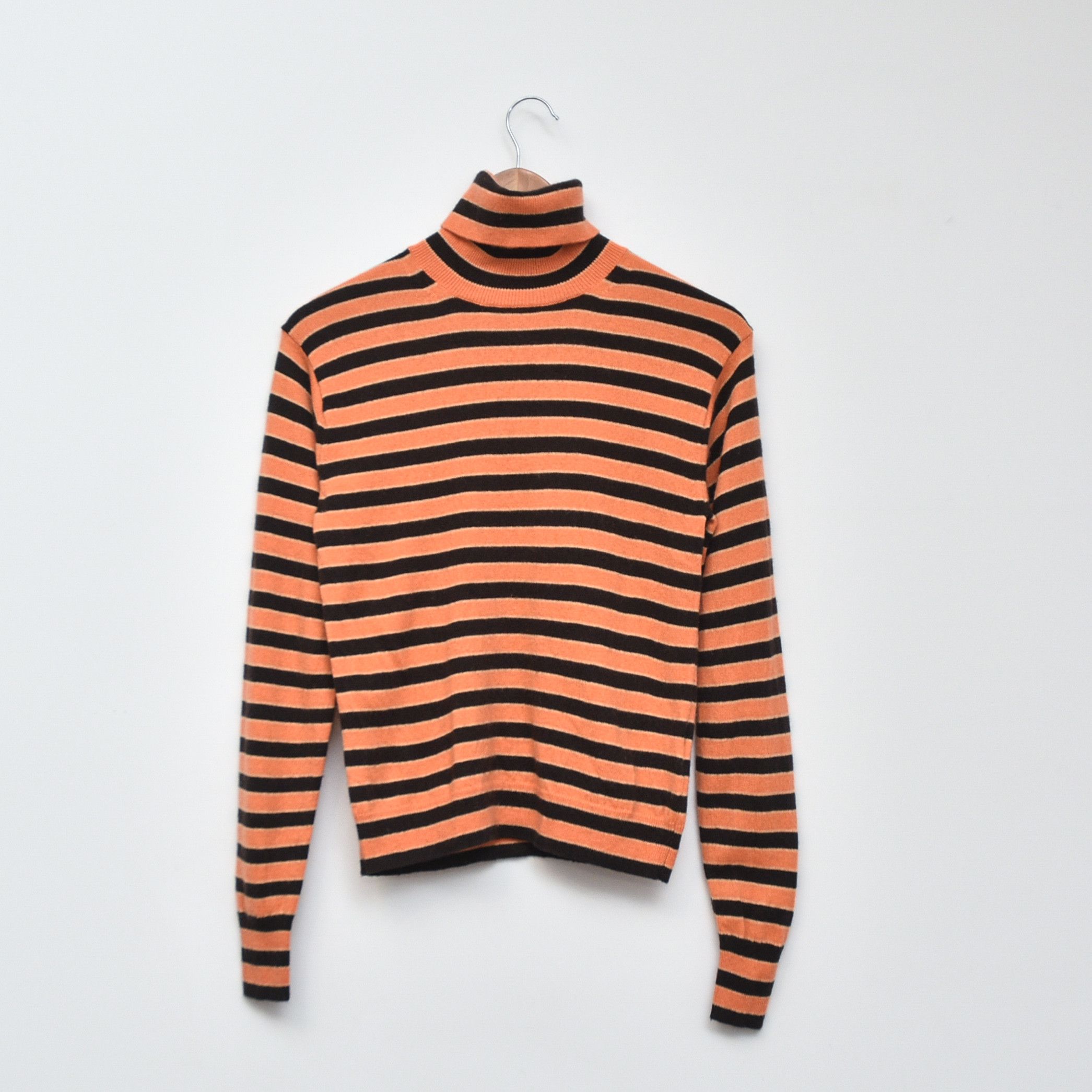 Marni × Uniqlo MARNI x UNIQLO Orange Striped 100% Cashmere Turtleneck Size XS / US 0-2 / IT 36-38 - 1 Thumbnail