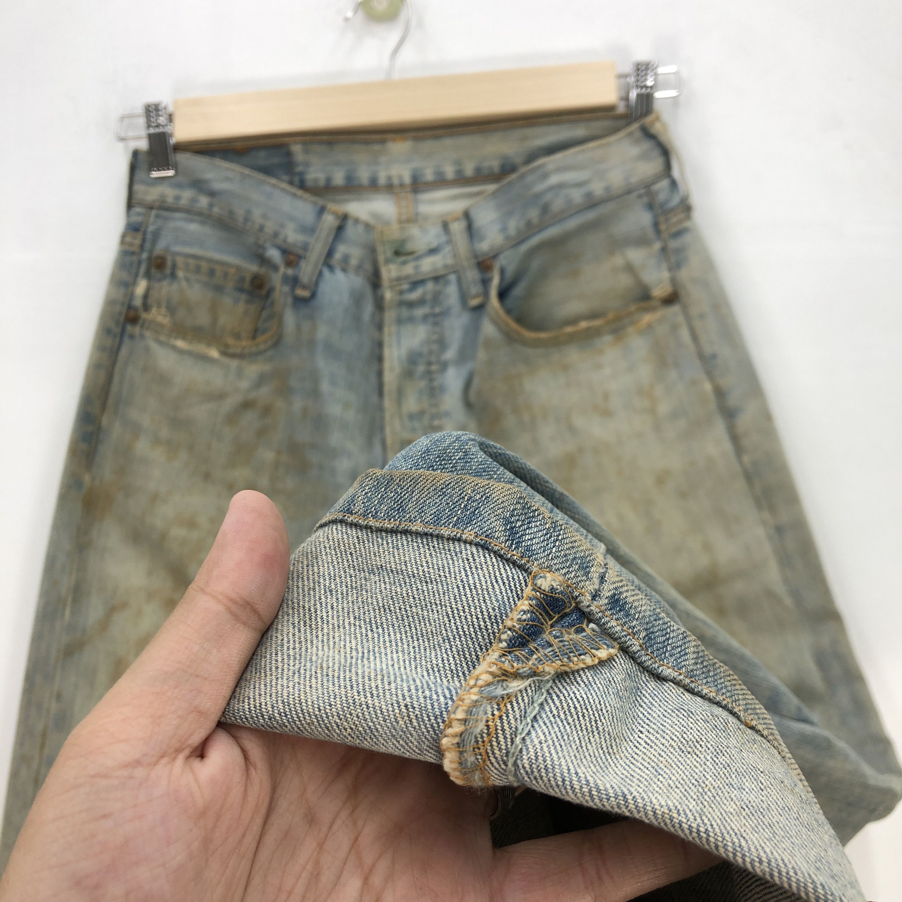 Levi's Vintage Levis 501 Dirty Jeans Levi's Mud Wash Rusty Denim Size 28" / US 6 / IT 42 - 7 Thumbnail