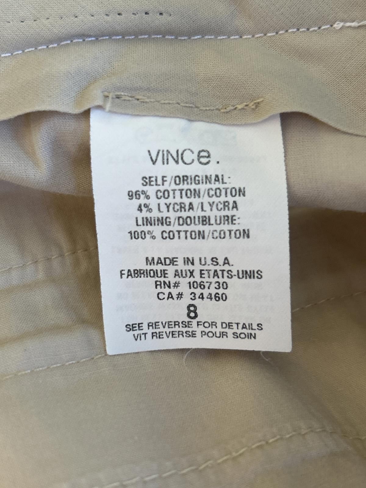 Vince Vince Womens Bermuda Shorts Size 8 Cream Preppy Academia Size 30" / US 8 / IT 44 - 5 Thumbnail