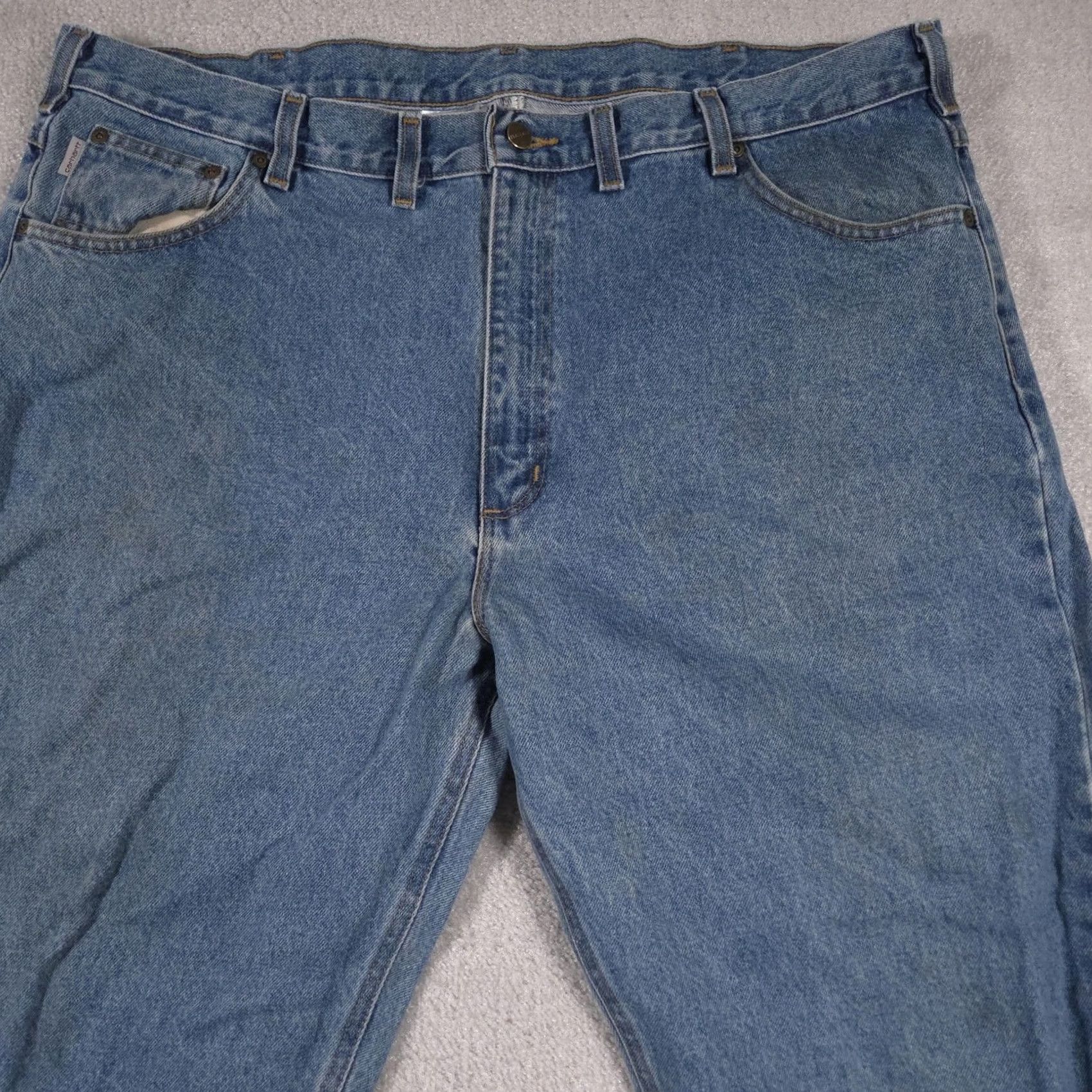 Carhartt Carhartt Jeans Mens 44x30 Blue Relaxed Fit Denim Straight Leg 100% Cotton Pants Size US 44 / EU 60 - 3 Thumbnail