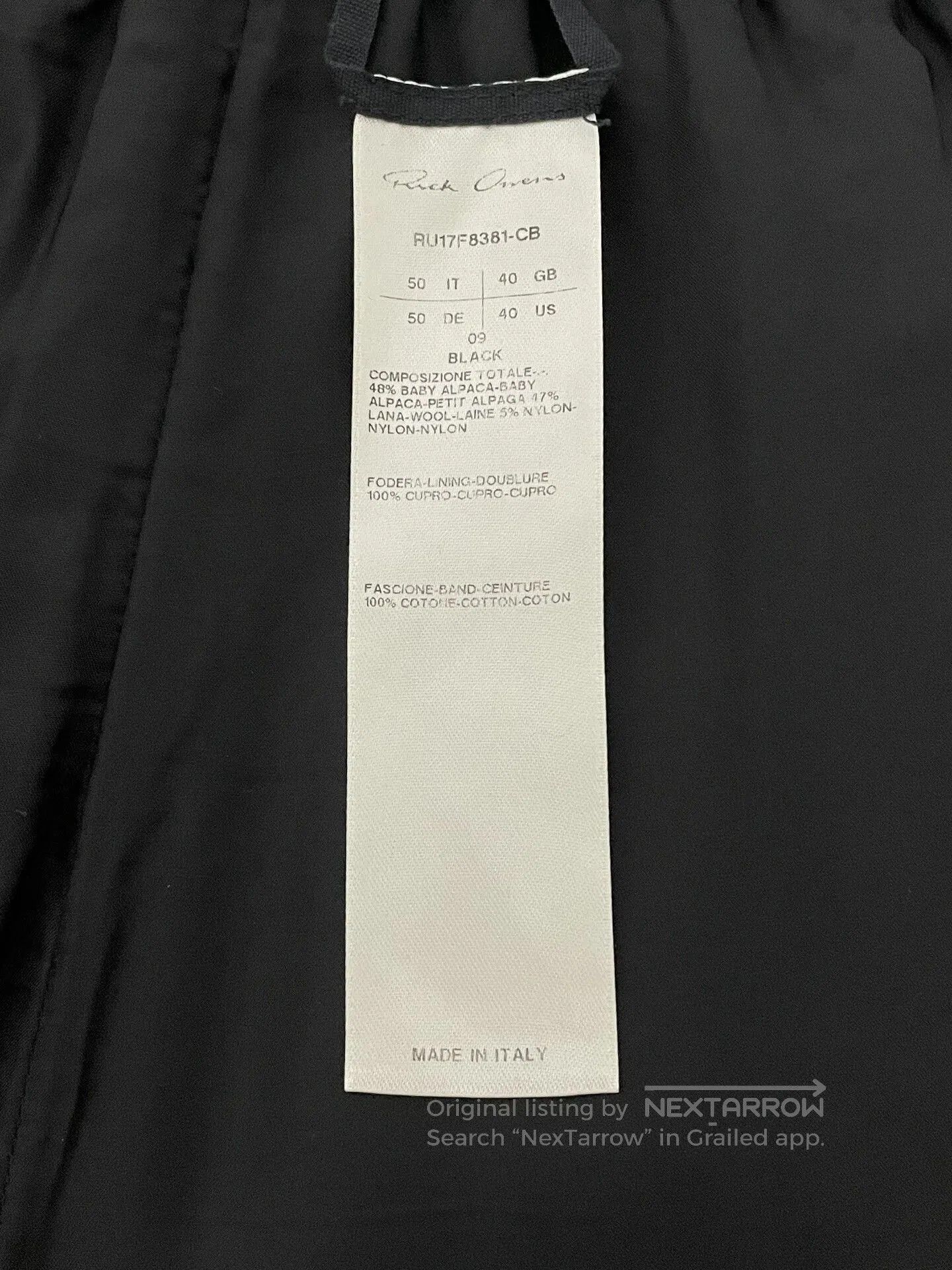 Rick Owens Rick Owens Black Cropped Pants. Size US 34 / EU 50 - 3 Thumbnail