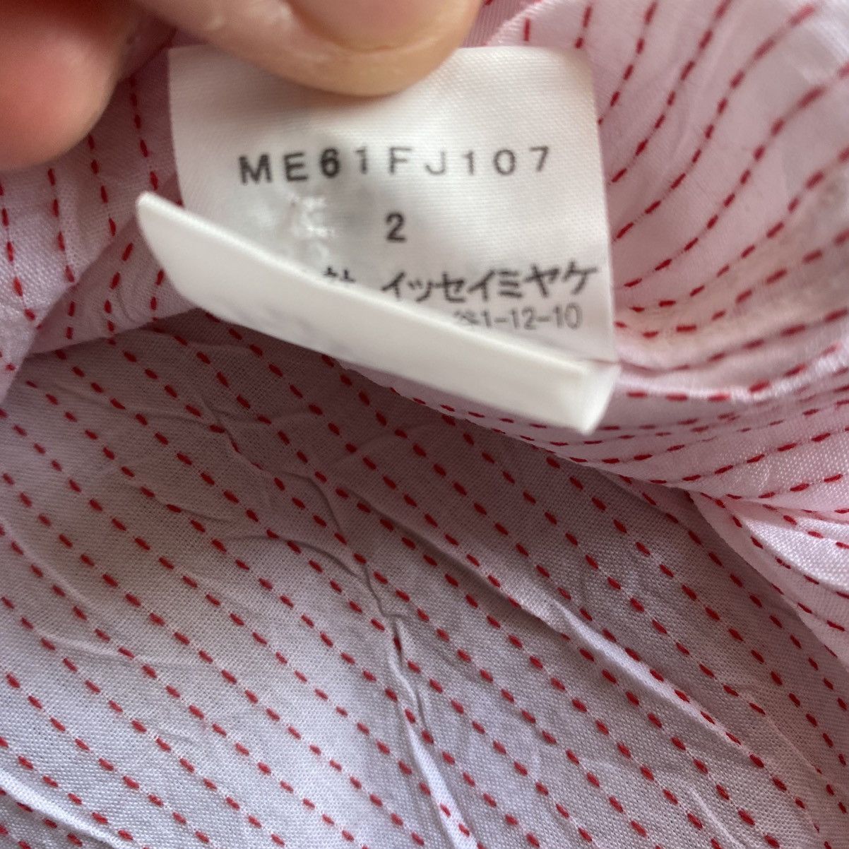 Issey Miyake Stripes Embroidered Wrinkle Oversize Shirt Size US M / EU 48-50 / 2 - 8 Thumbnail