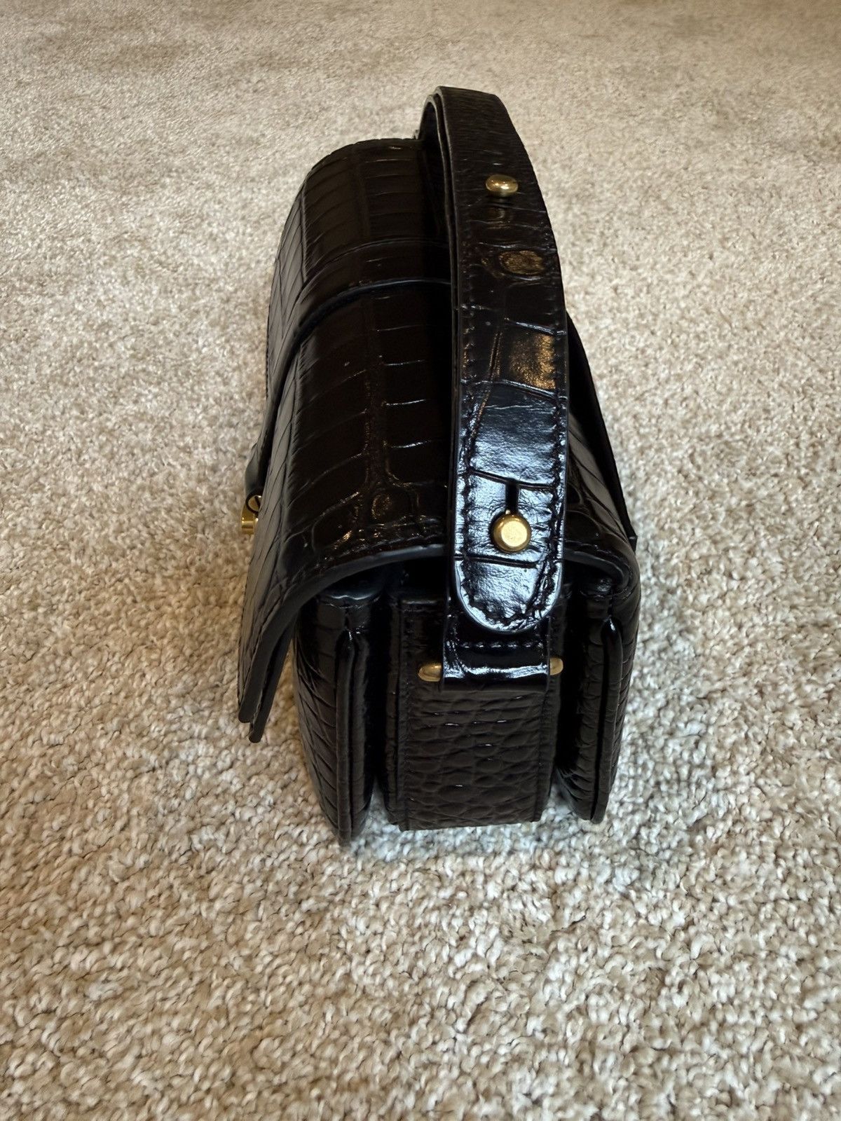 Balenciaga Lady Flap Small Shoulder Bag Black Crocodile Calfskin Size ONE SIZE - 4 Thumbnail
