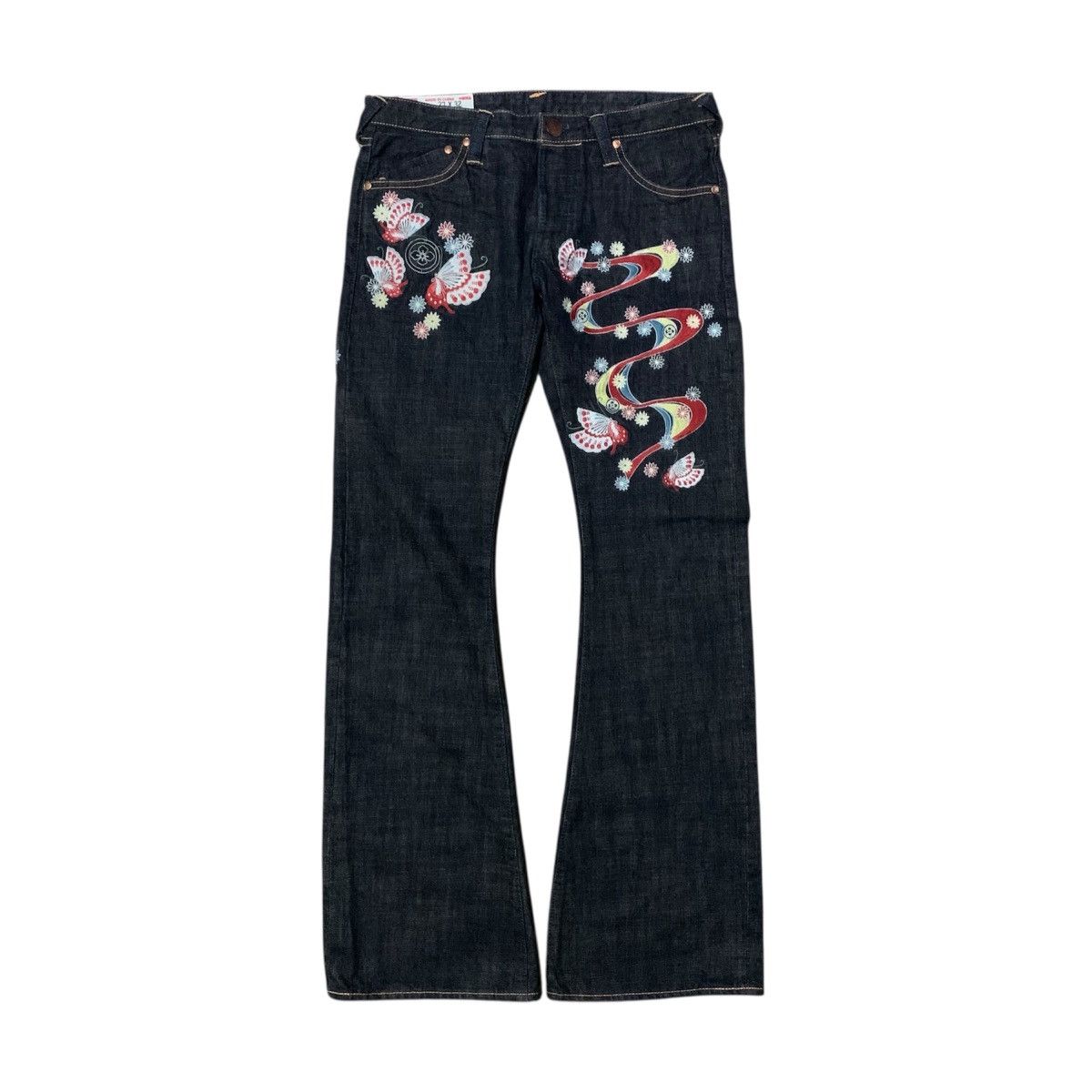 Evisu Yamane Butterfly Selvedge Denim Pants Size 28" / US 6 / IT 42 - 1 Thumbnail
