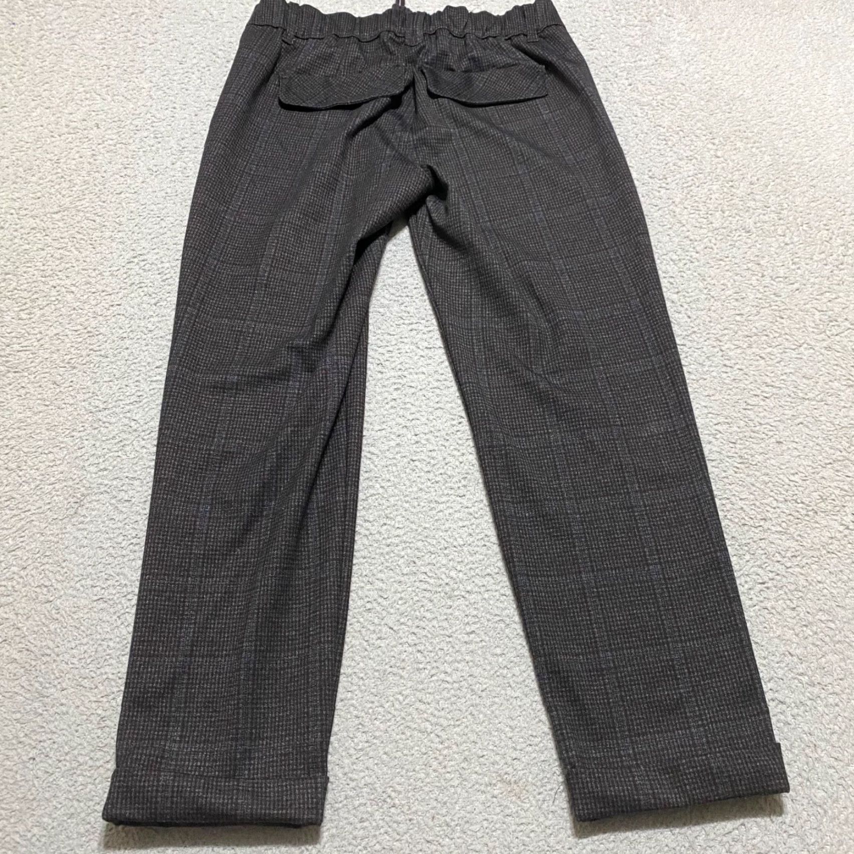 Vintage Democracy Pants Gray Plaid Pull On High Rise Ankle Business Casual Women M Size 30" / US 8 / IT 44 - 2 Thumbnail
