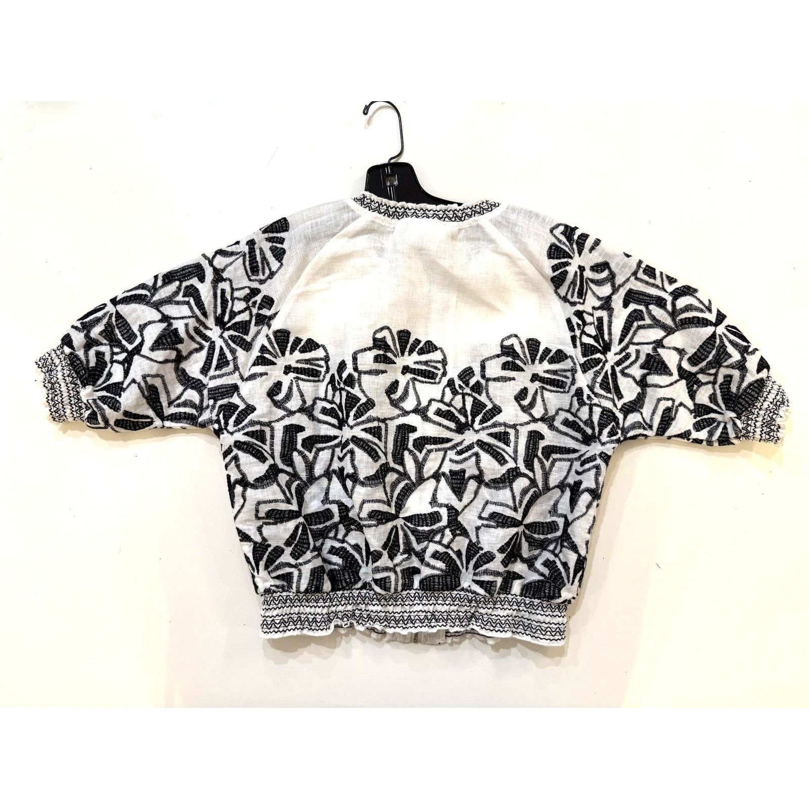 Chicos Chicos Jacket Womens 0 Petite White Black Embroidered Boho Size S / US 4 / IT 40 - 7 Thumbnail