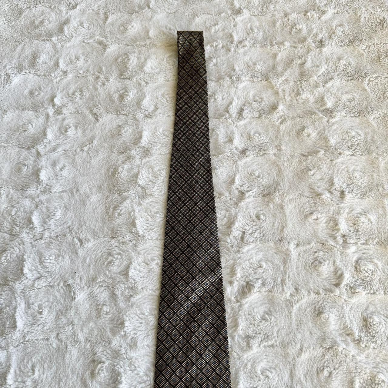 Tommy Hilfiger Vintage Tommy Hilfiger Necktie Mens Gold Blue Geometric Silk Size ONE SIZE - 6 Thumbnail