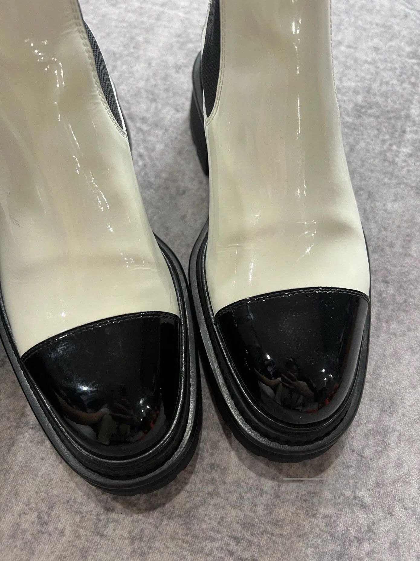 Chanel Chanel Black and White Ankle Boots| Size US 6 / IT 36 - 3 Thumbnail