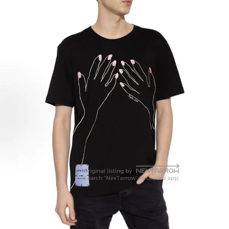 Alexander McQueen Alexander McQueen Black Cotton Graphic T-Shirt . Size US L / EU 52-54 / 3 - 3 Thumbnail
