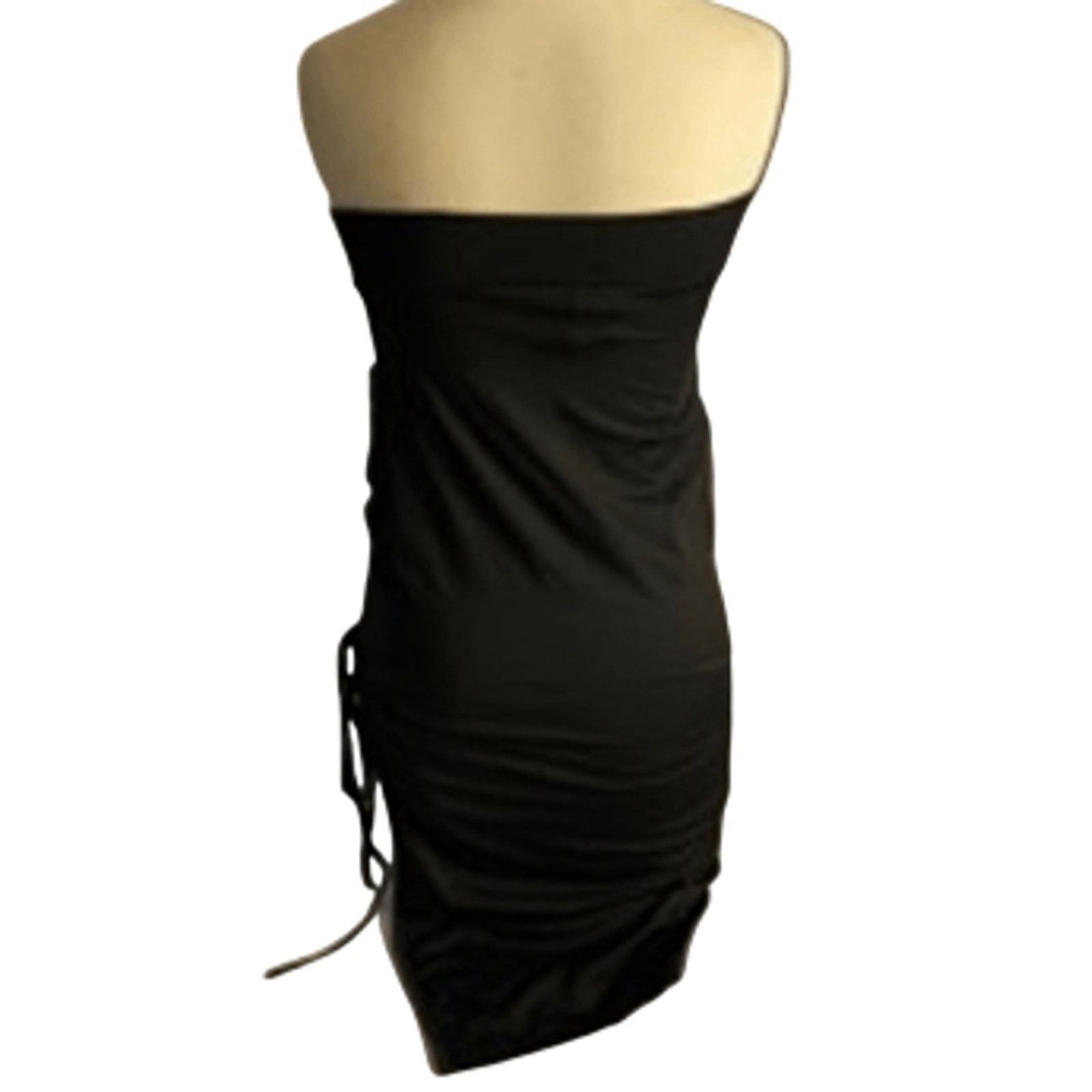 Shein Y2K Strapless Ruched Mini Dress Shein Black XS Size XS / US 0-2 / IT 36-38 - 5 Thumbnail