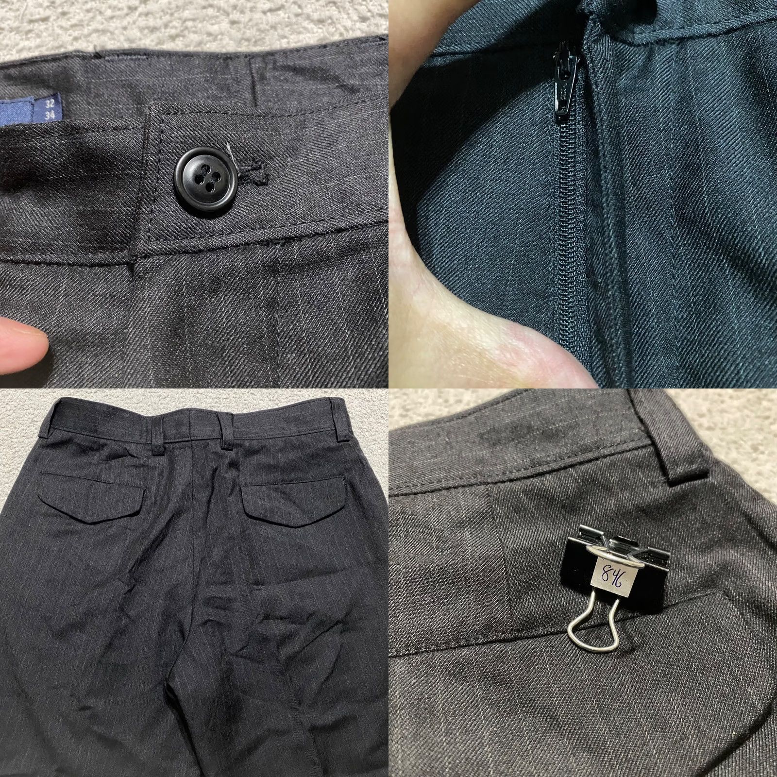 J.Crew J.CREW Mens 32x34 Dress Pants Gray Striped Wool Business Mid Rise Pants Mens 32 Gray Striped Wool Dress Pants Size US 32 / EU 48 - 8 Thumbnail